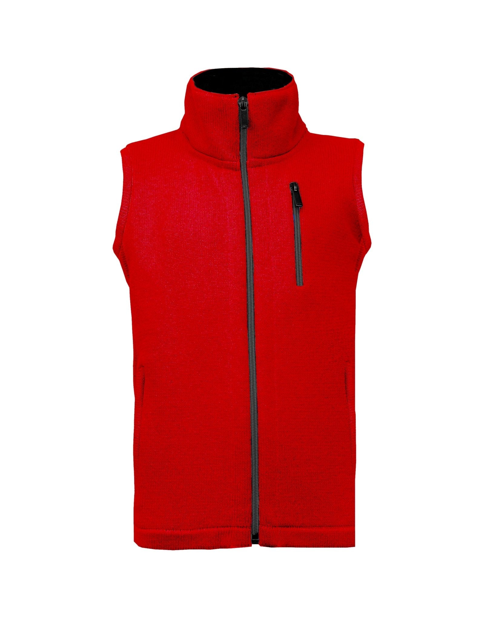 Manchester Junior Chaleco a Punto Liso color rojo para niño
