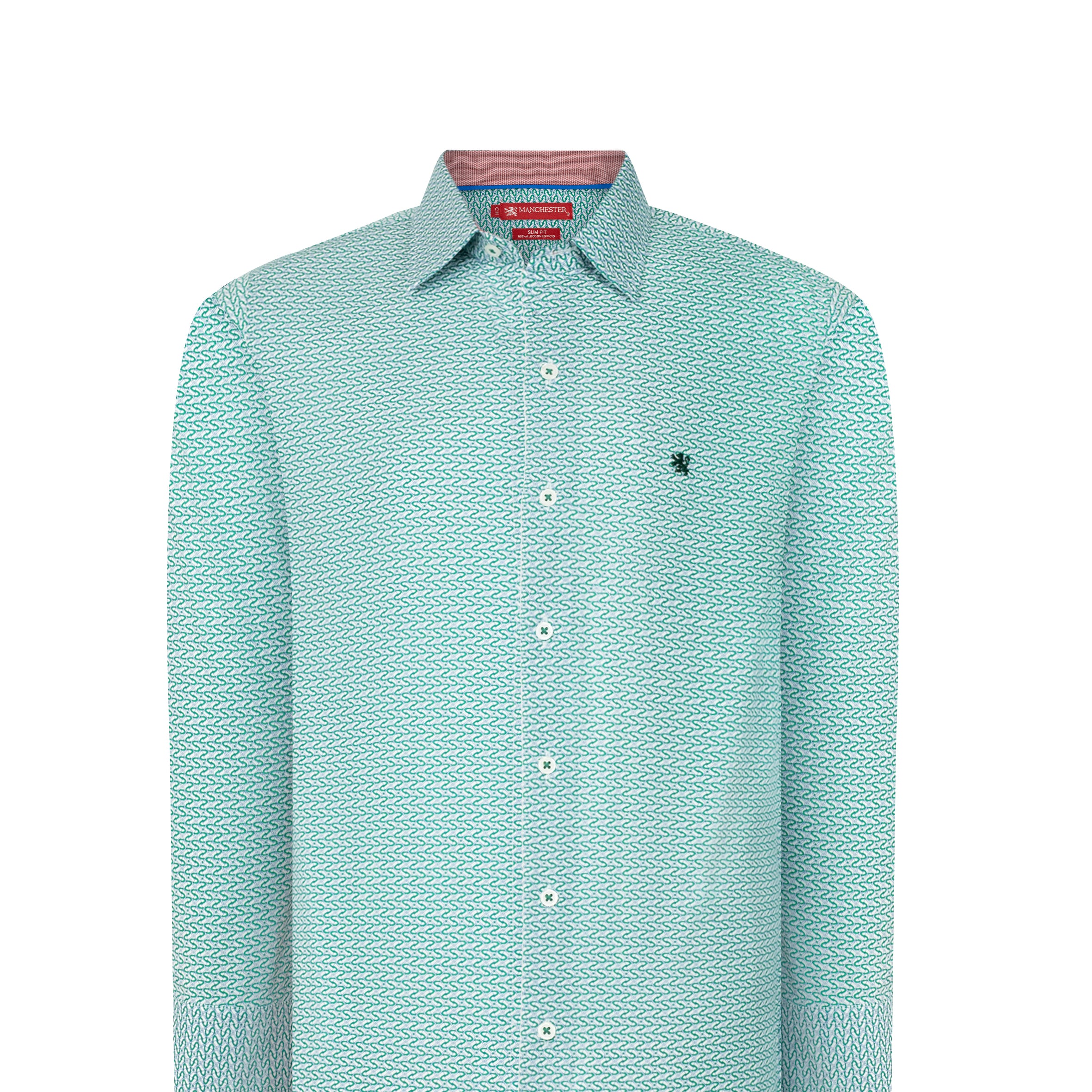 Manchester Camisa Casual Slim Fit Algodón Puro - Manga Larga