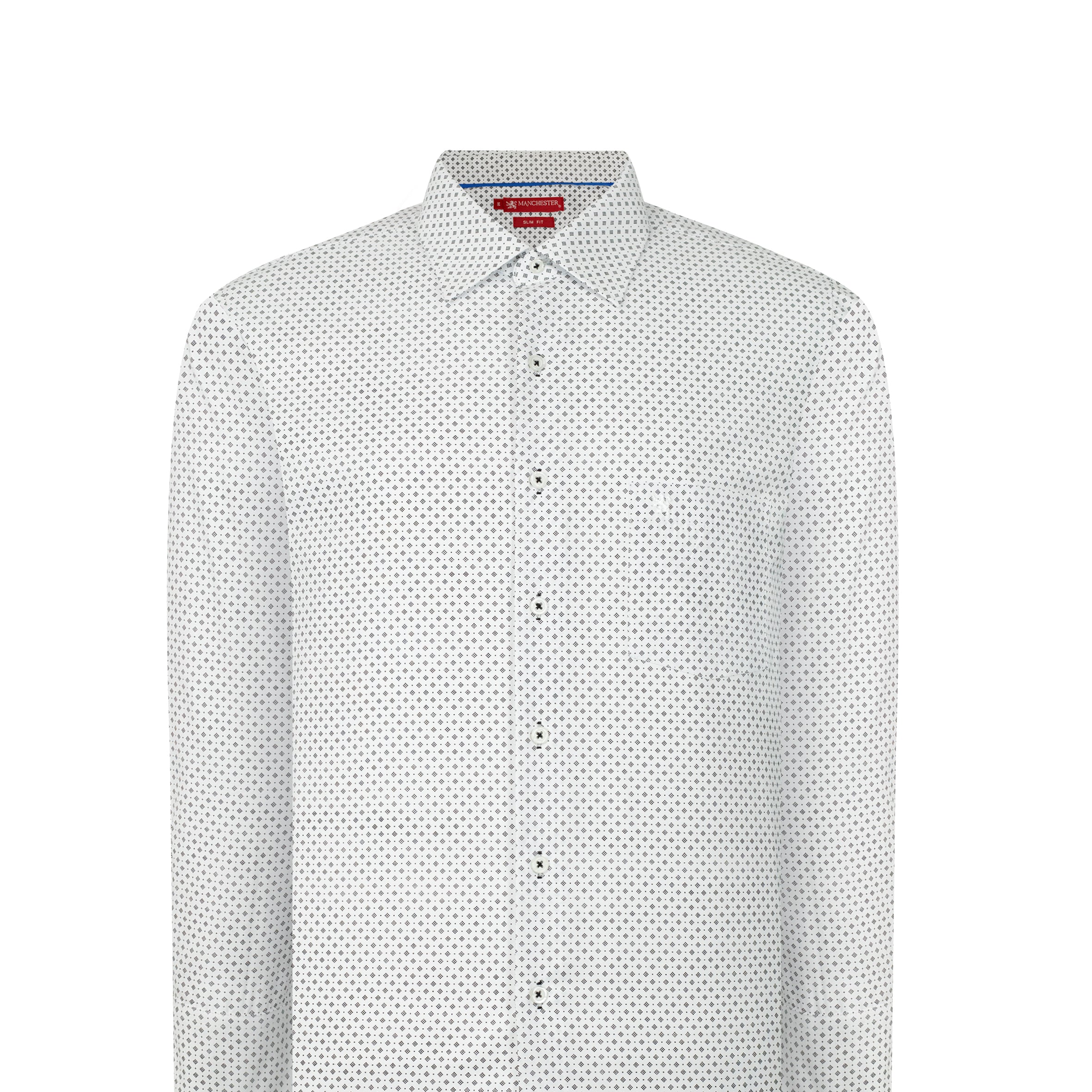 Manchester Camisa Casual Slim Fit Mezcla Algodón - Manga Larga