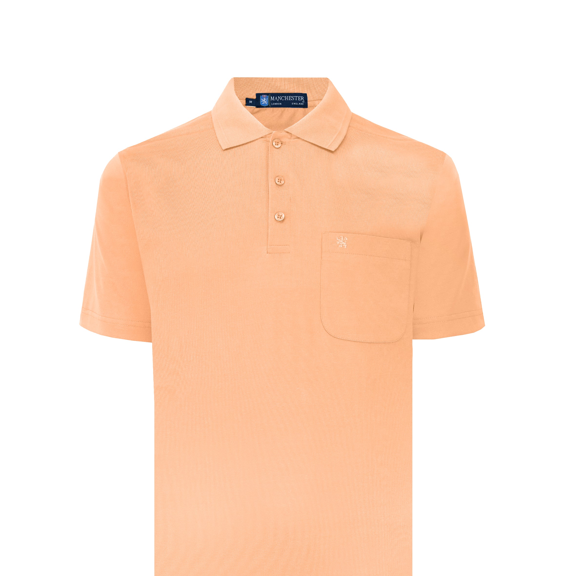Manchester Camisa Polo Lisa De Manga Corta Y Bolsillo En Algodon