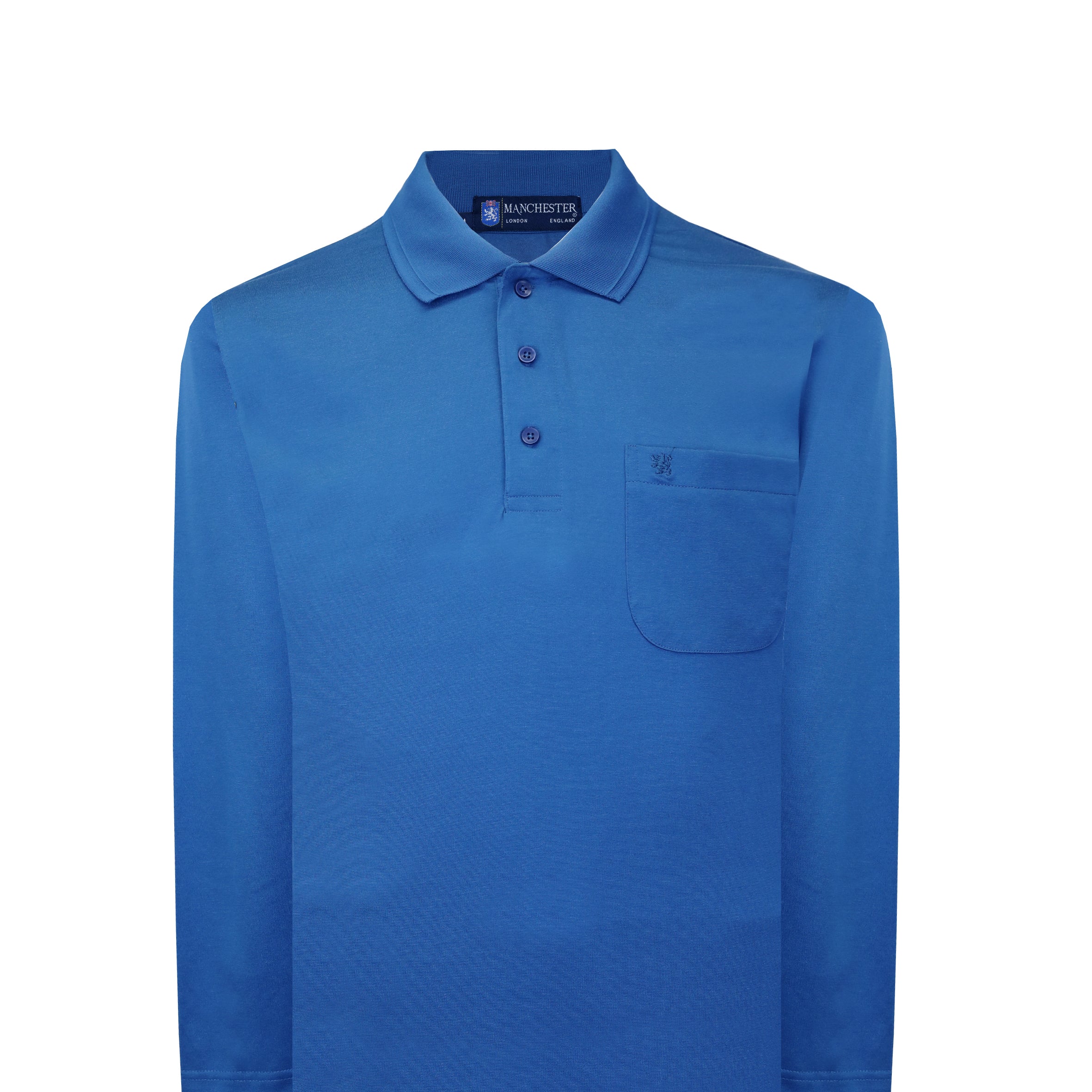 Manchester Playera Polo Lisa Poliéster y Algodón Manga Larga