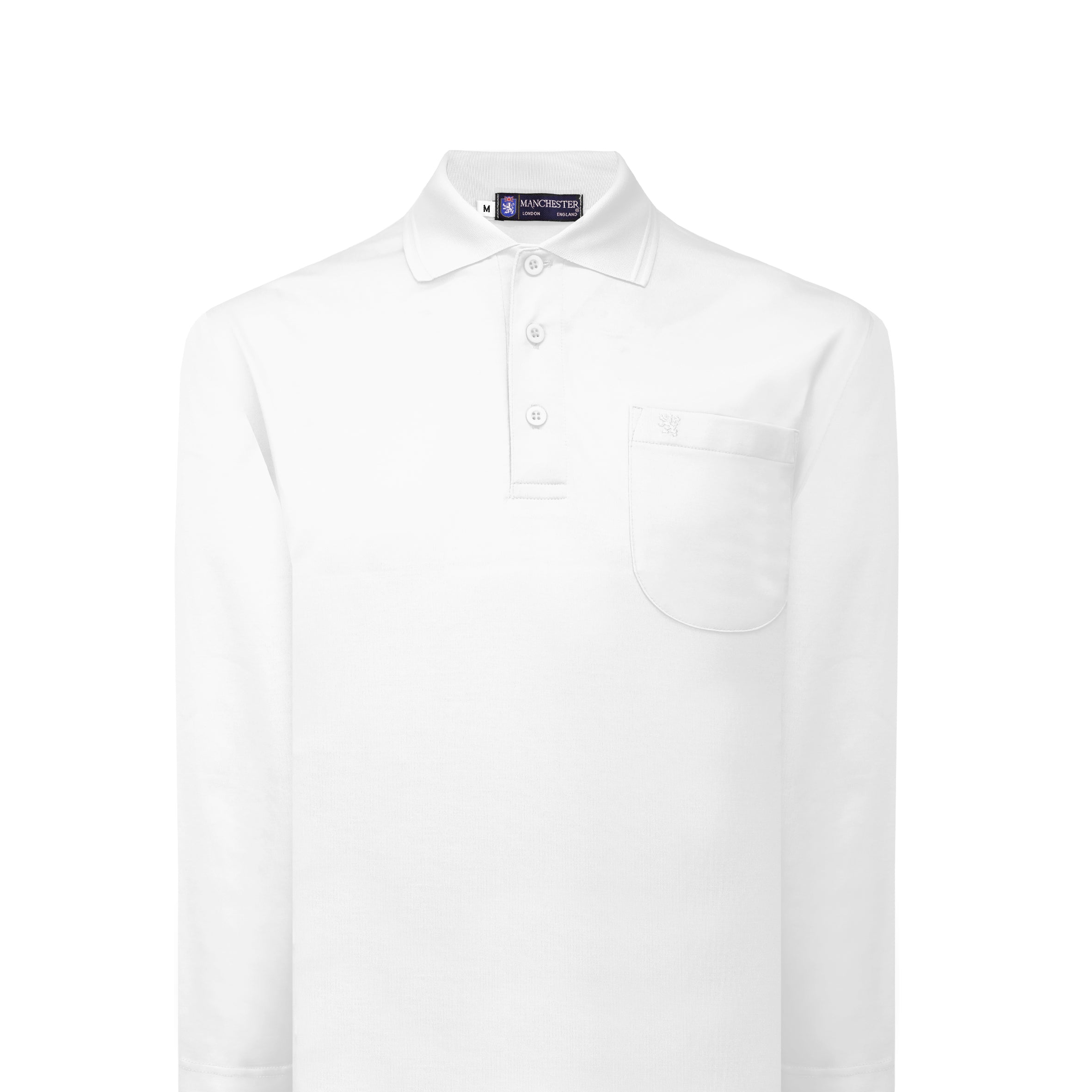 Manchester Playera Polo Lisa Poliéster y Algodón Manga Larga