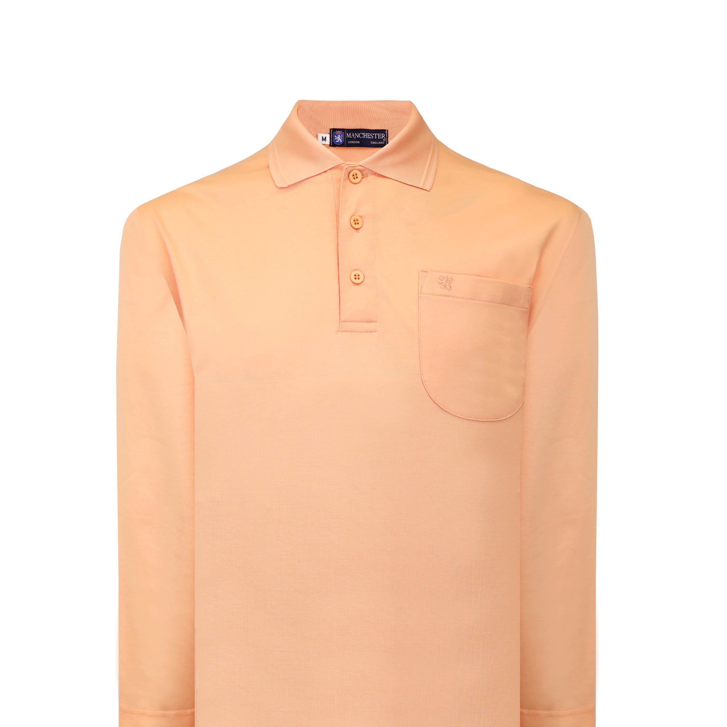 Manchester Playera Polo Lisa Poliéster y Algodón Manga Larga