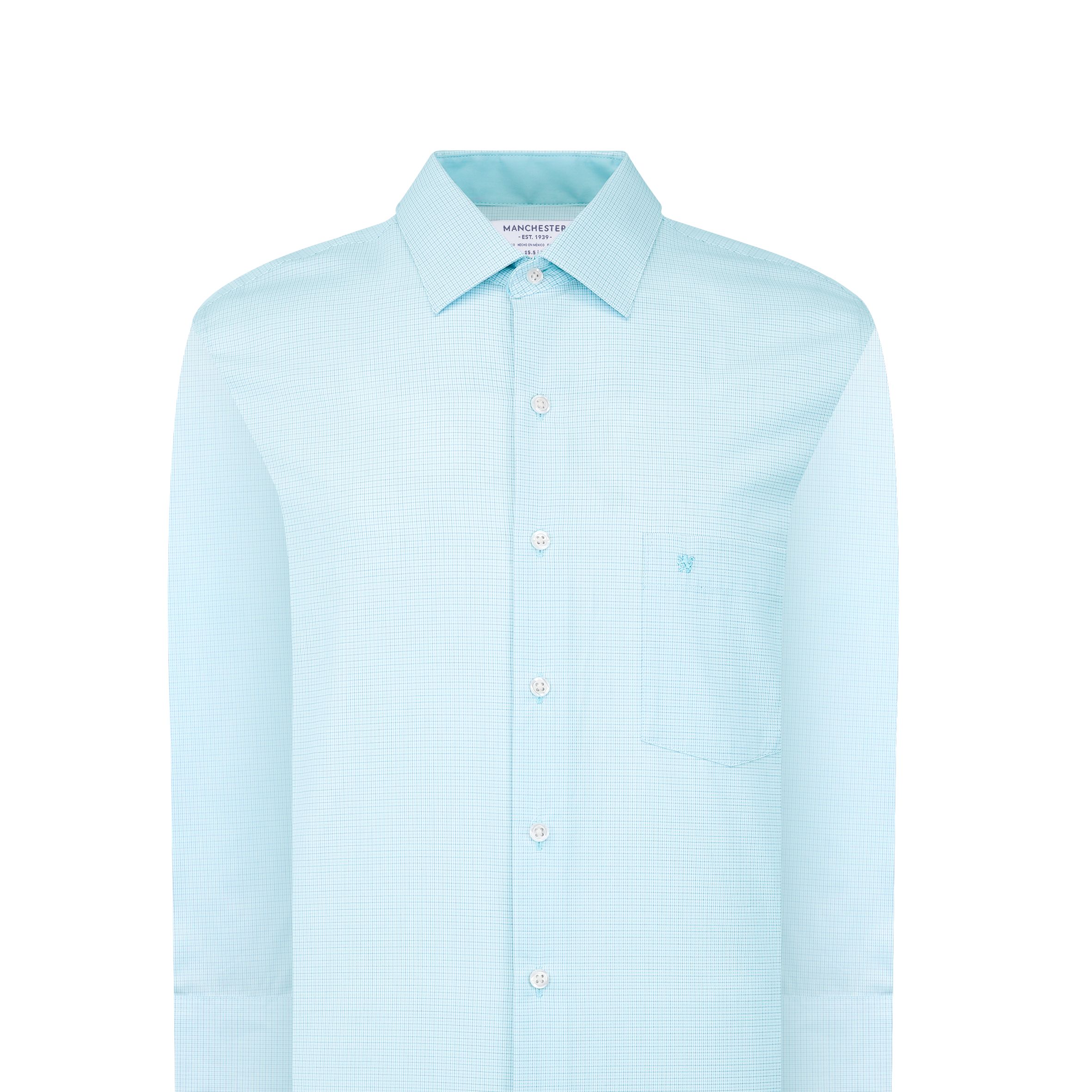 Manchester Camisa de Vestir Formal Minimalista de Textura Geométrica