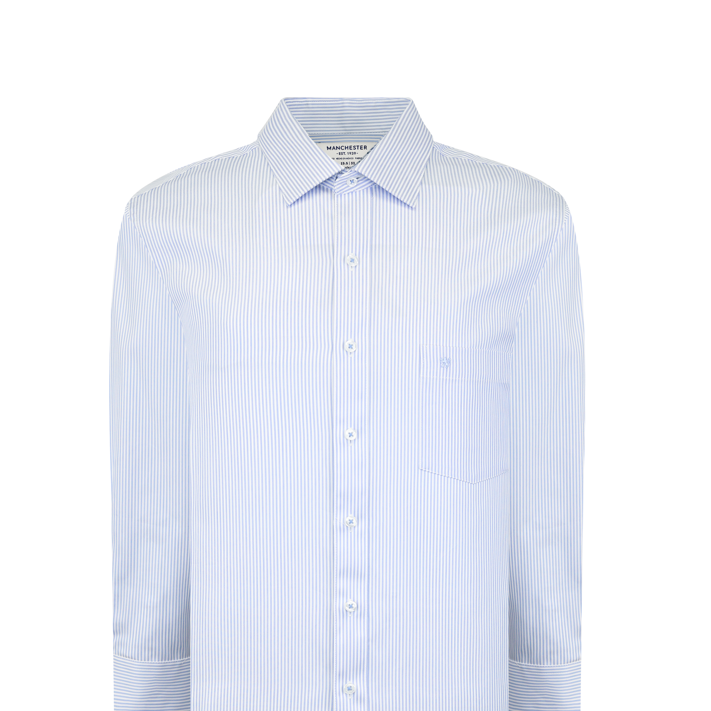 Manchester Camisa de Vestir con Cuello Extensible Oculto