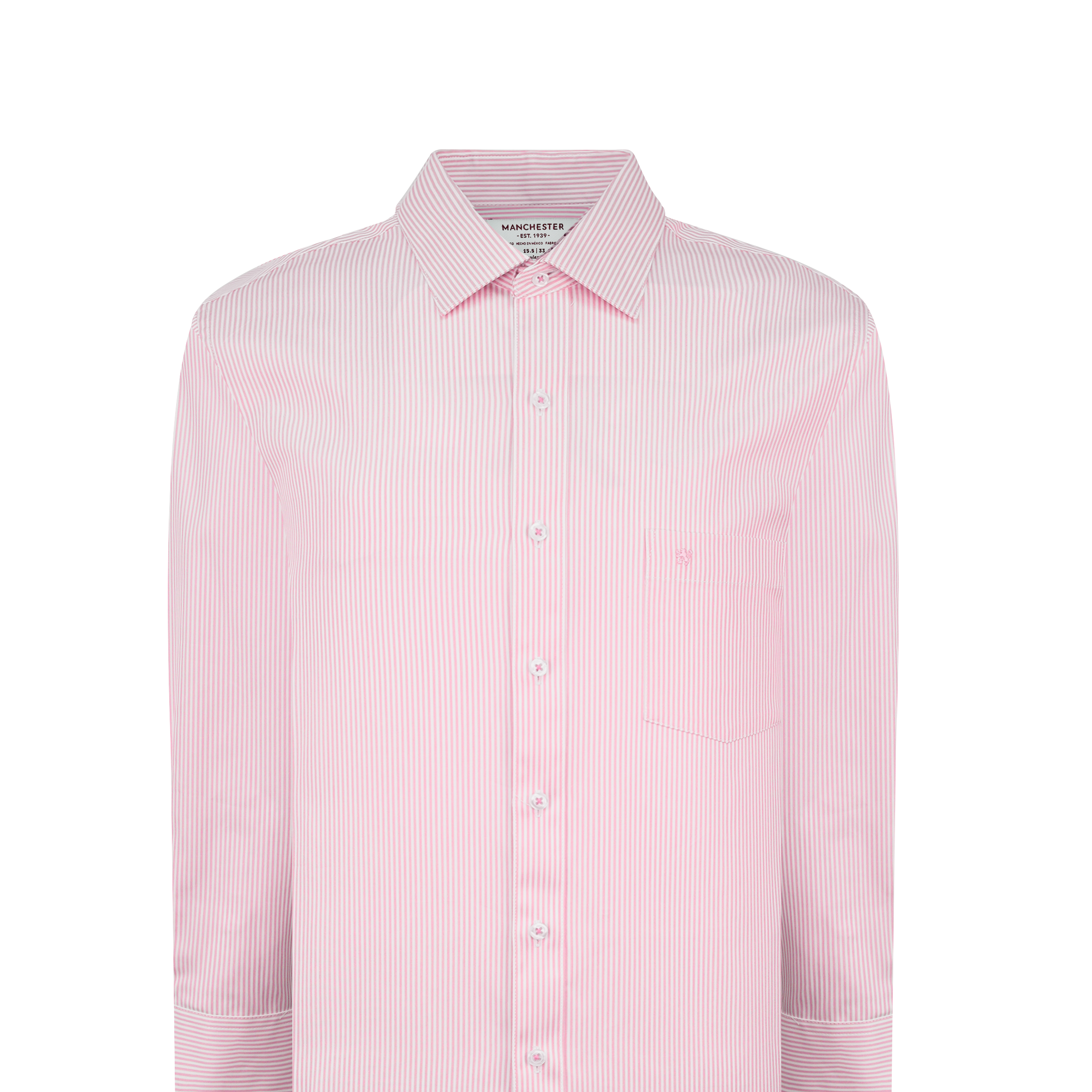 Manchester Camisa de Vestir con Cuello Extensible Oculto