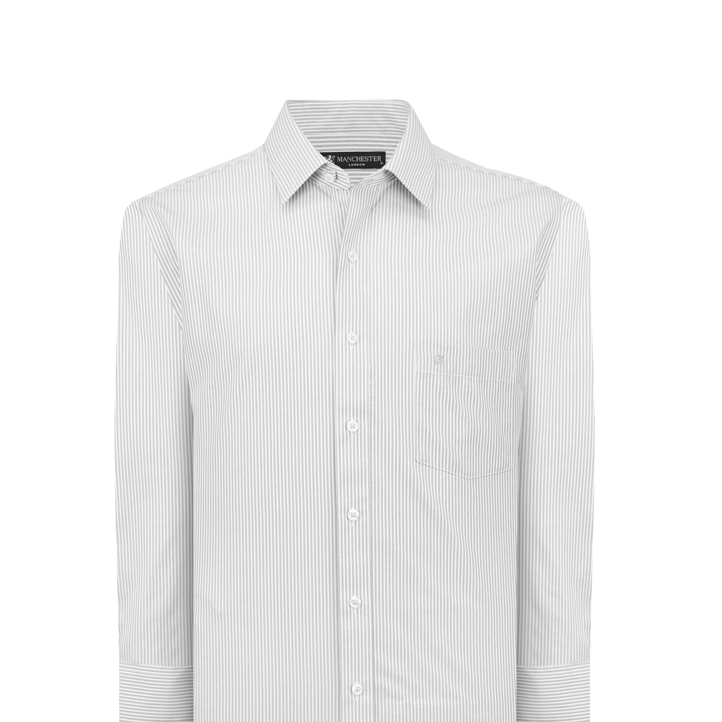 Manchester Camisa de Vestir Cuello Ajustable y Puño Convertible
