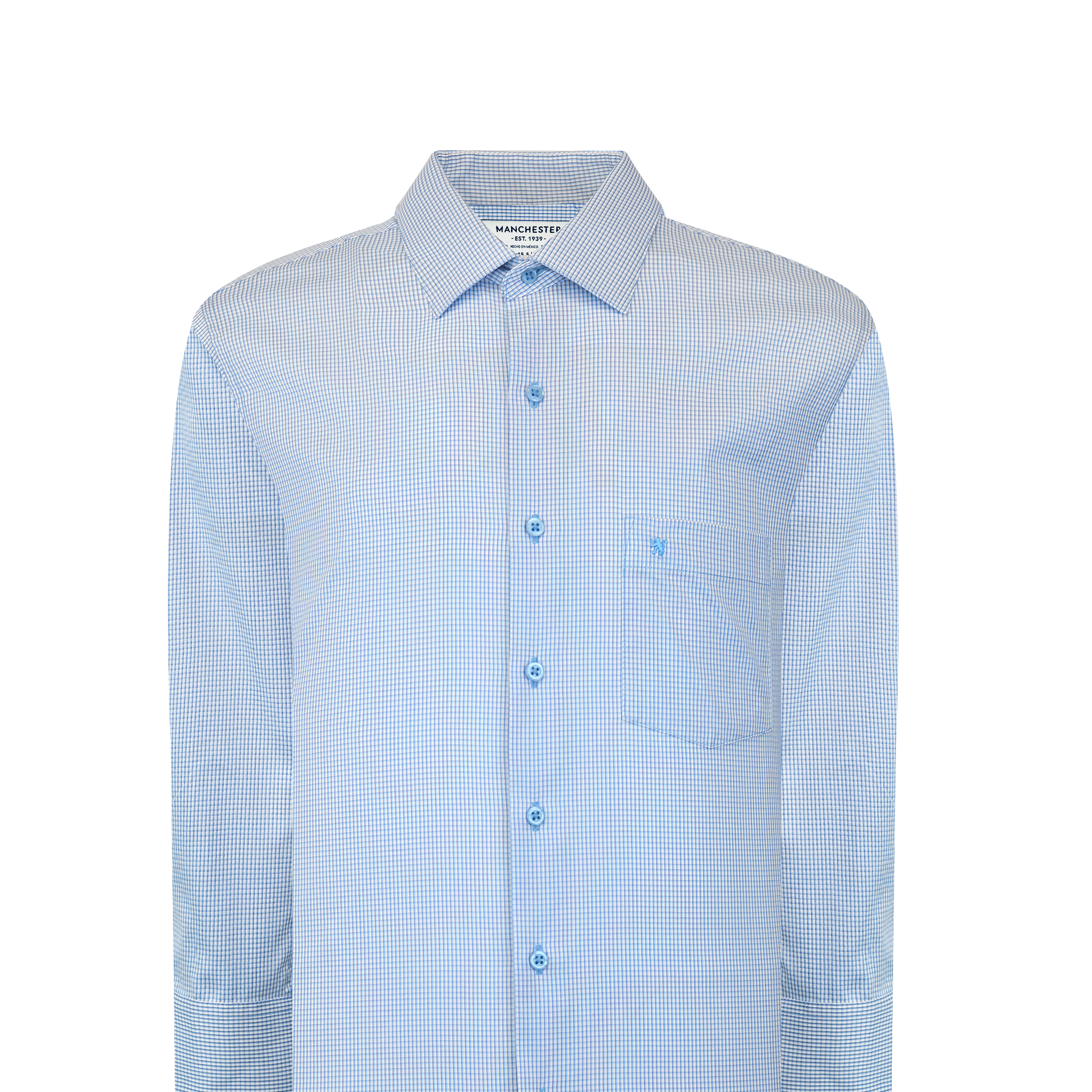 Manchester Camisa de Vestir Formal Minimalista de Cuadrícula Fina