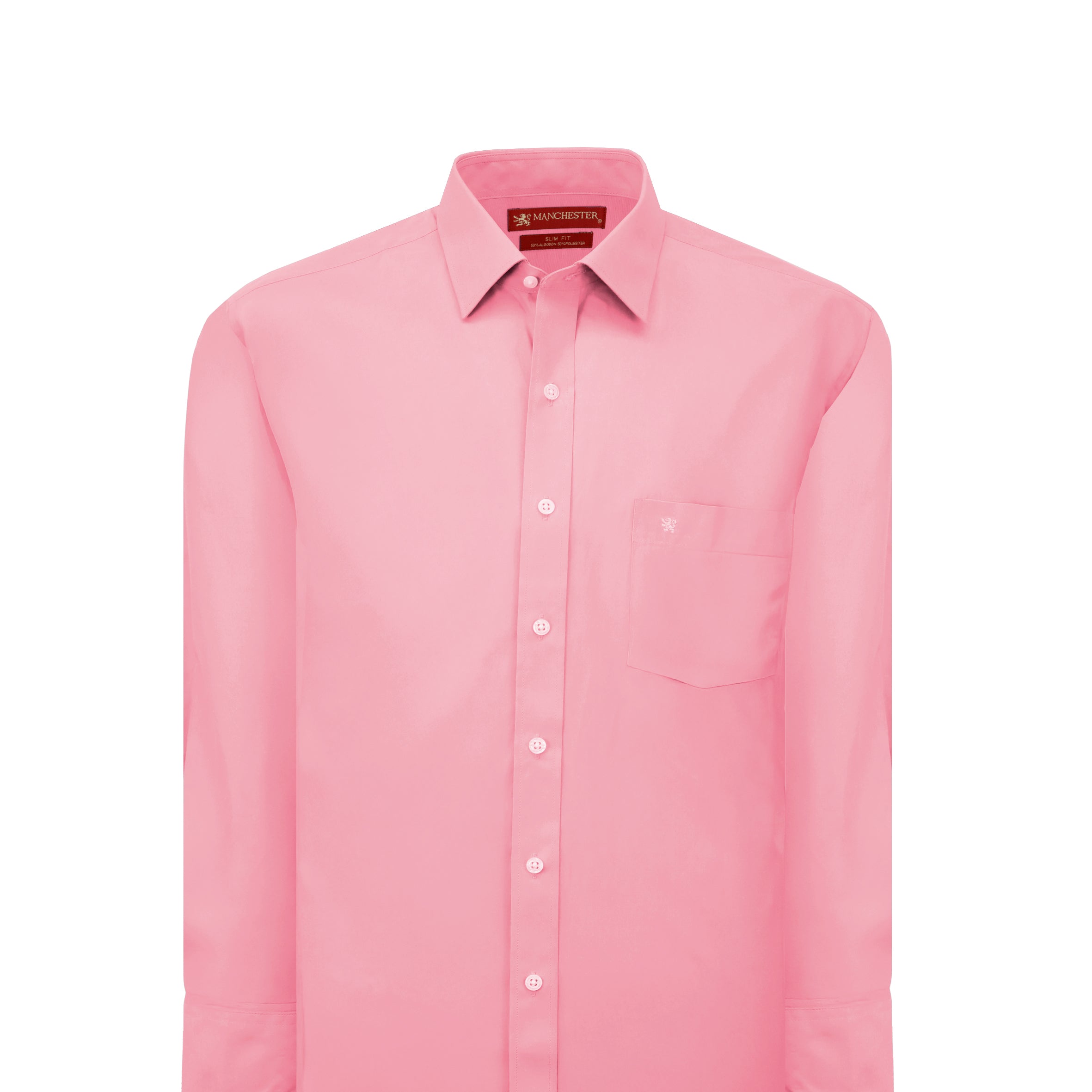 Manchester Camisa de Vestir Slim Fit Algodón y Poliéster- Manga Larga