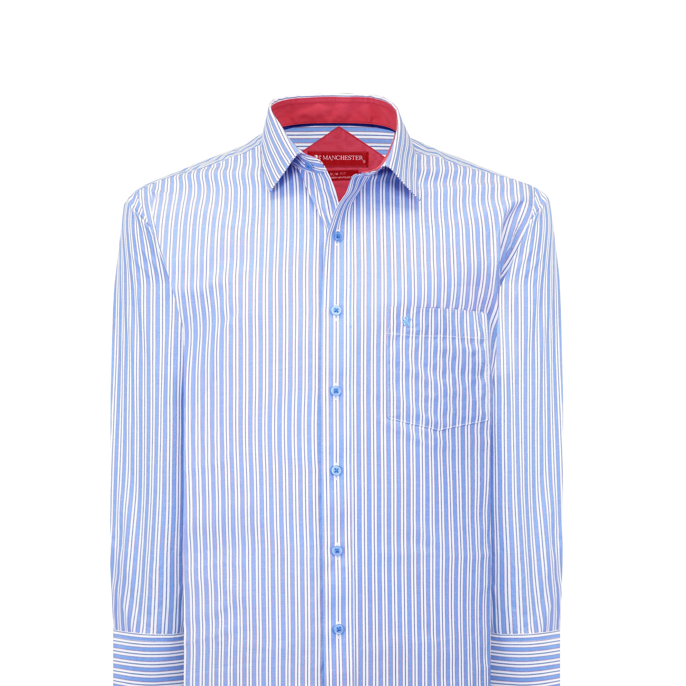 Manchester Camisa de Vestir Slim Fit Mezcla Algodón - Manga Larga