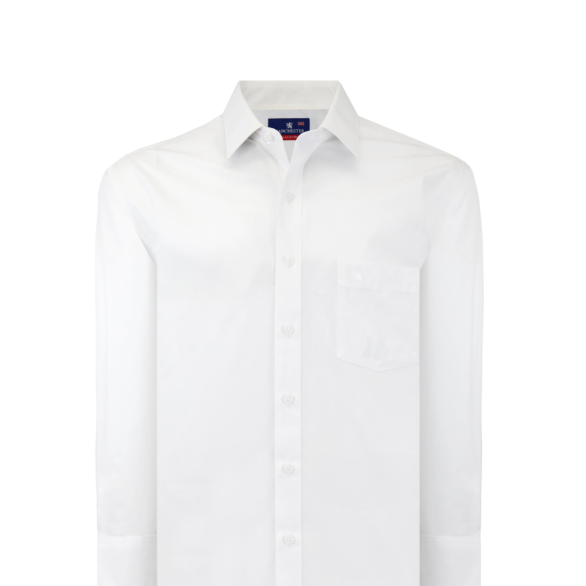 Manchester Camisa de Vestir Big and Tall Cuello Ajustable Algodón y Poliéster