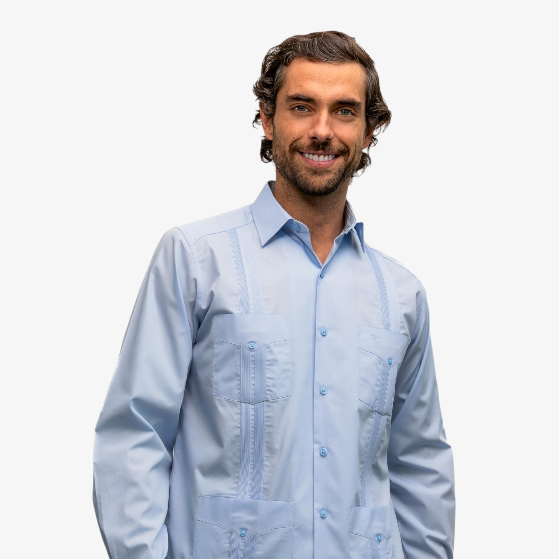 Manchester Guayabera Lisa Algodón y Poliéster