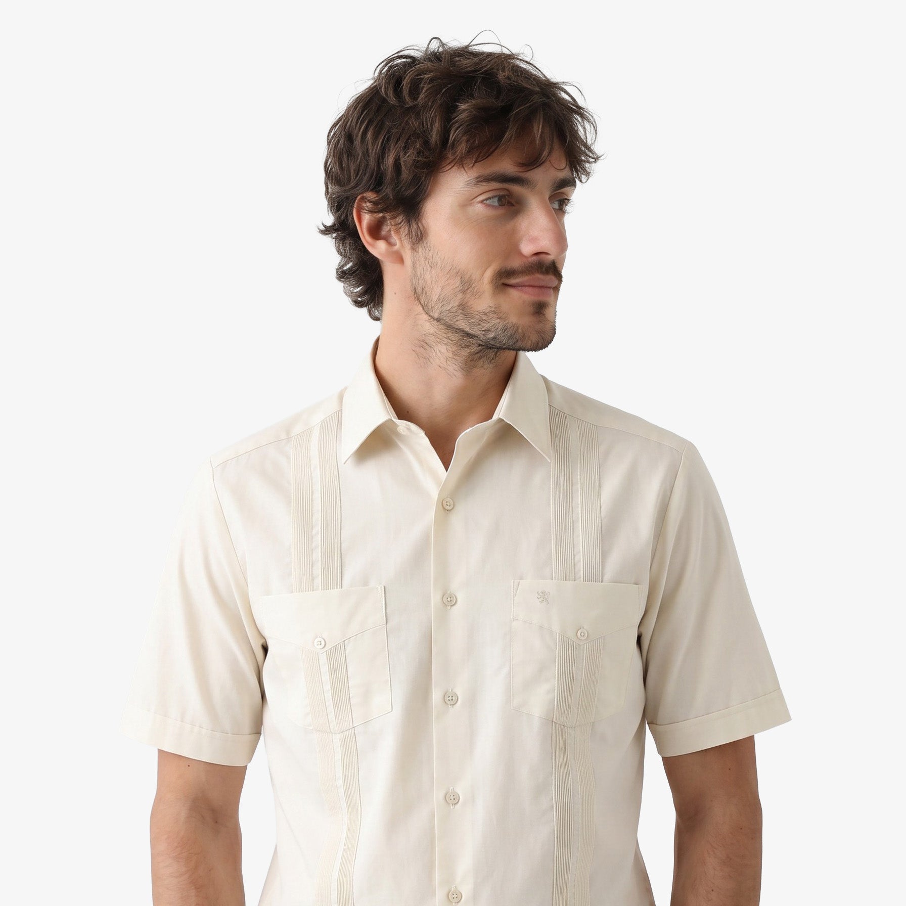 Manchester Guayabera Lisa Algodón y Poliéster