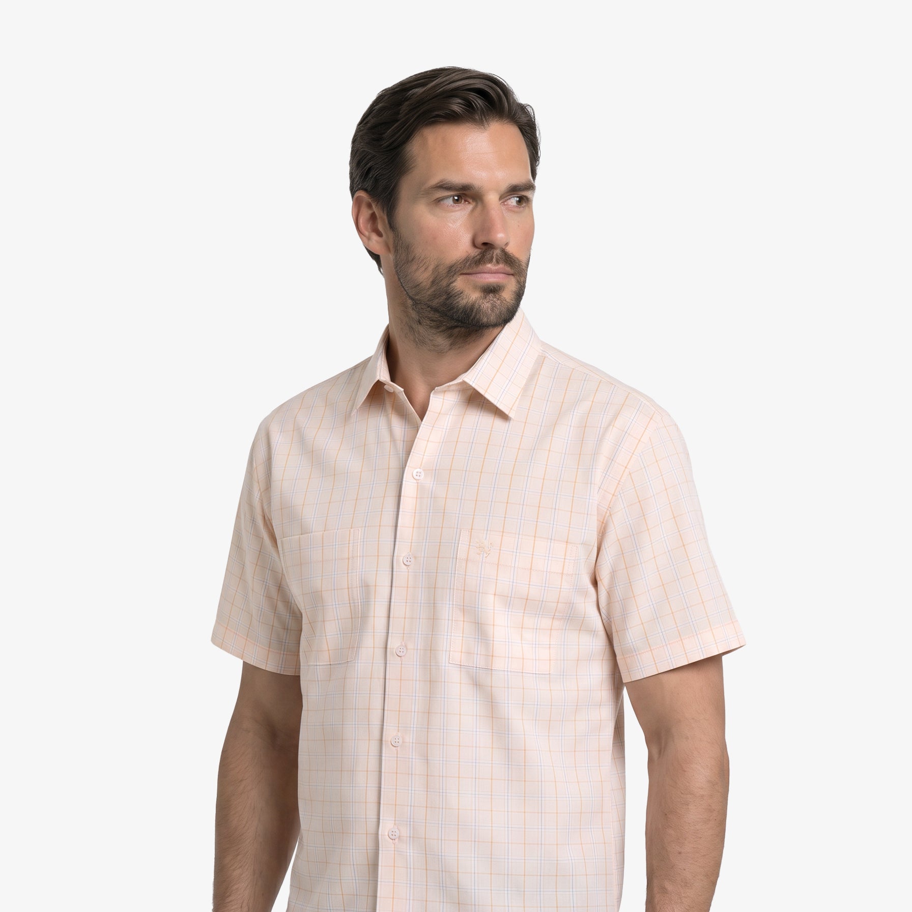 Manchester Camisa Chazarilla con Diseño de Cuadrícula y Bolsillos
