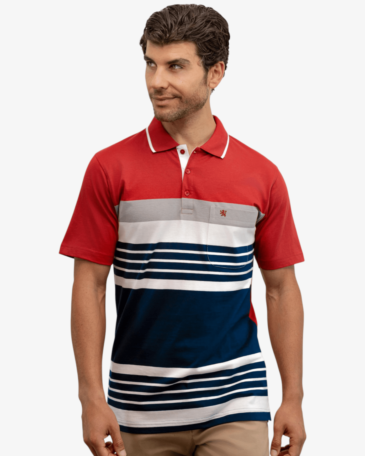 Manchester Playera Polo 100% Algodón Supima Franja Dinámica - Manchester