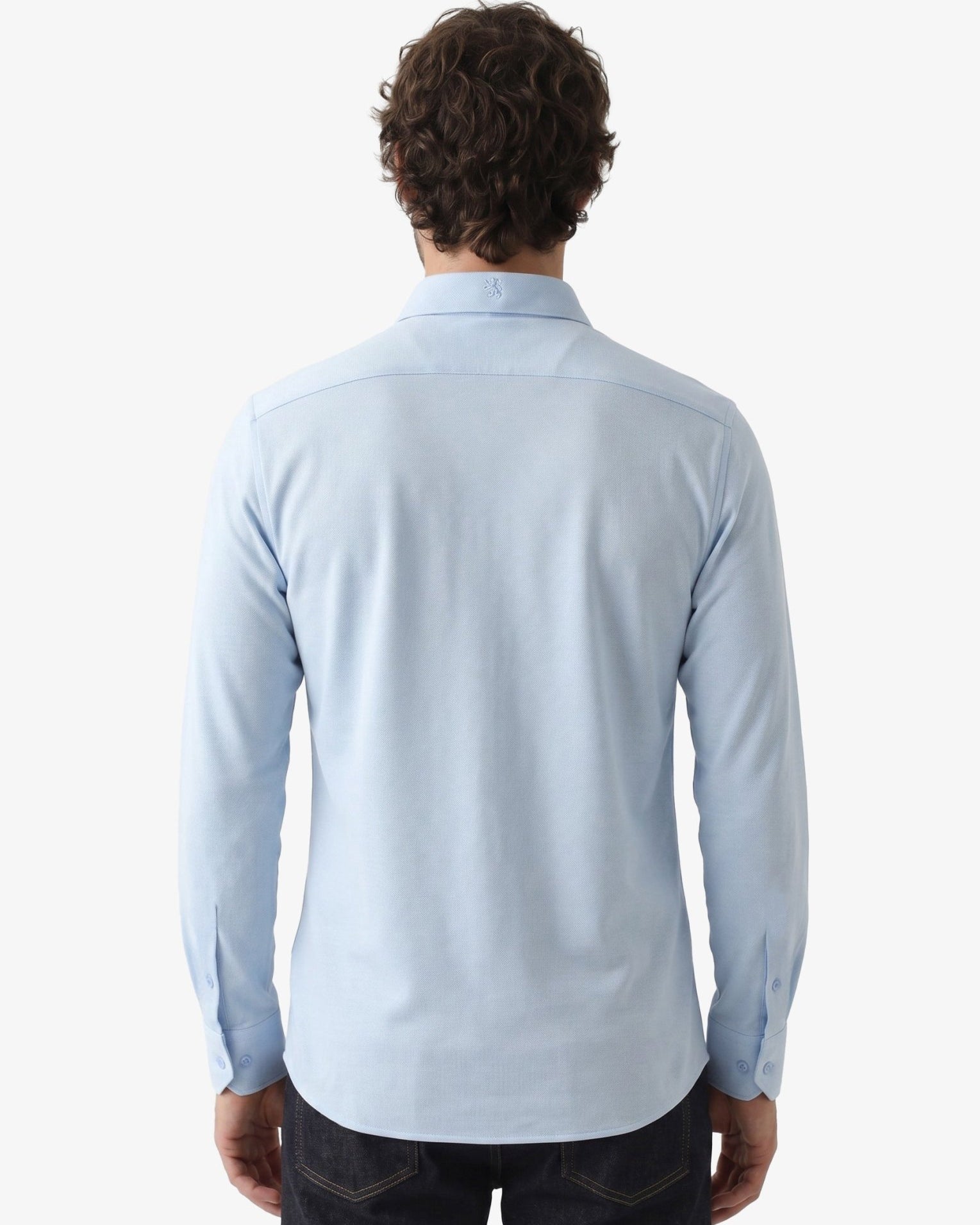 Manchester Performance Camisa Casual Slim Fit color cielo para hombre