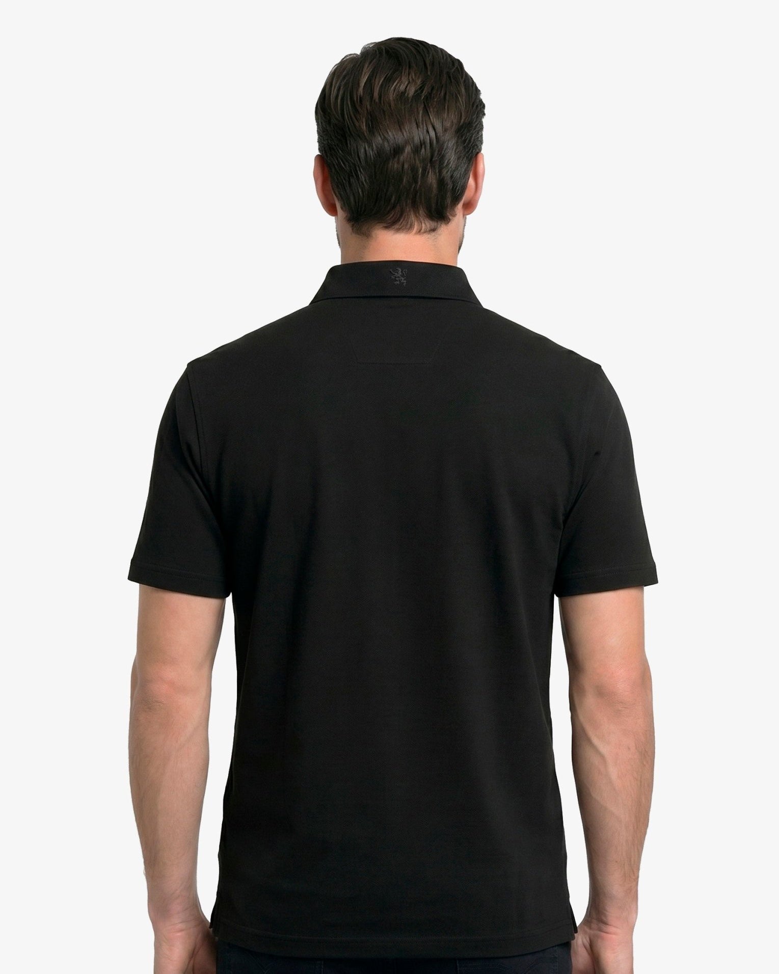 Manchester Performance Playera Polo color negro para hombre