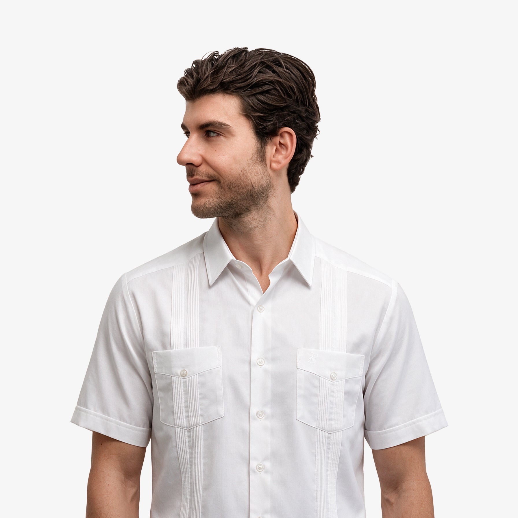 Manchester Guayabera Lisa Algodón y Poliéster