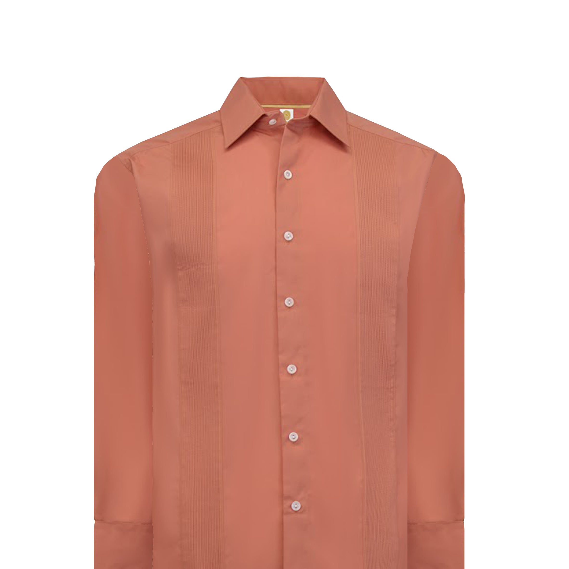 Manchester Guayabera sin Bolsas con Puño Convertible de Algodón y Poliéster