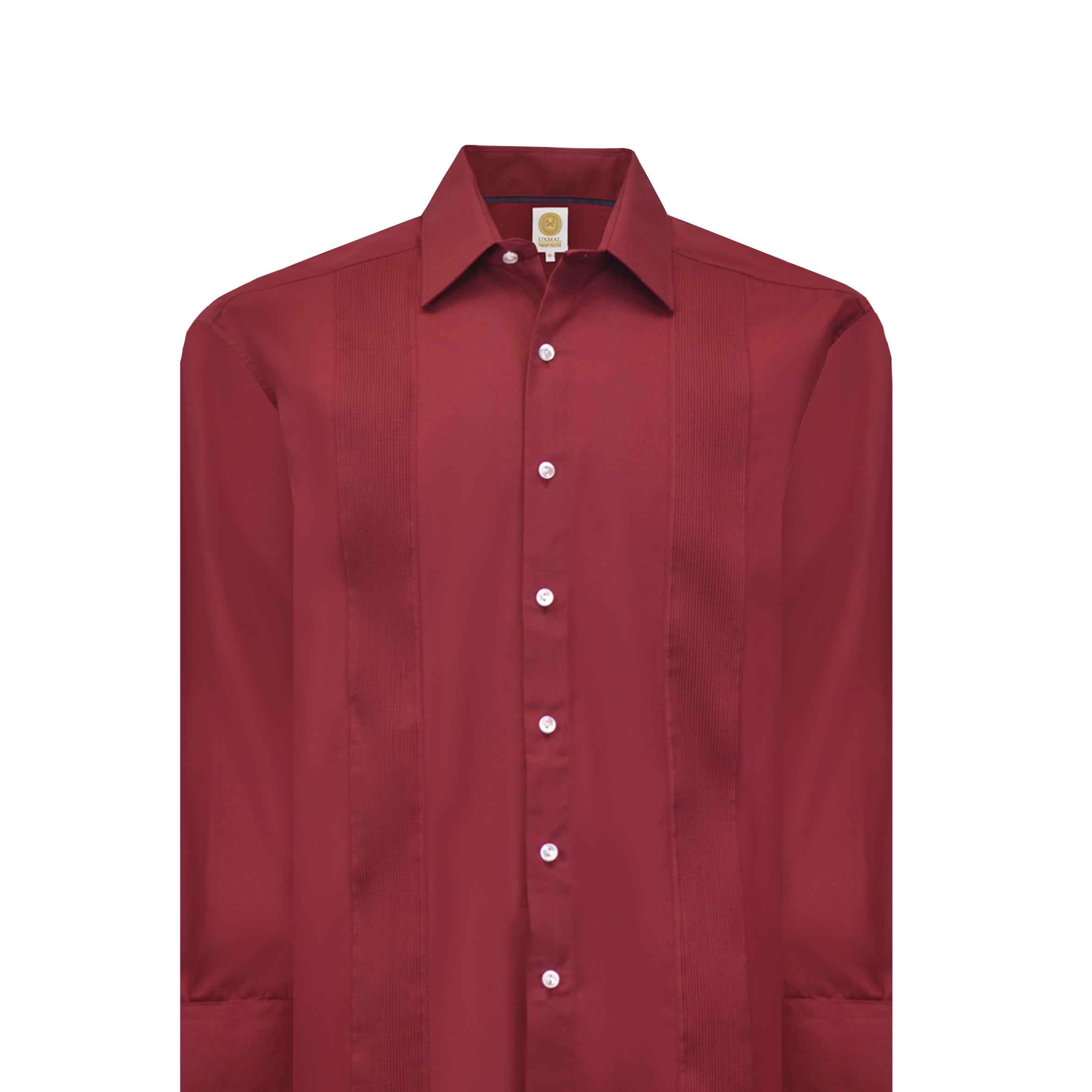 Manchester Guayabera sin Bolsas con Puño Convertible de Algodón y Poliéster