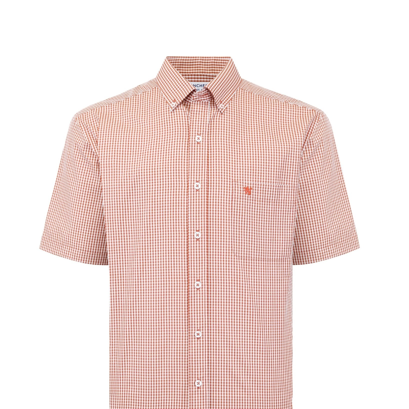 Manchester Camisa Button Down Cuadritos Vichy - Manga Corta - Manchester