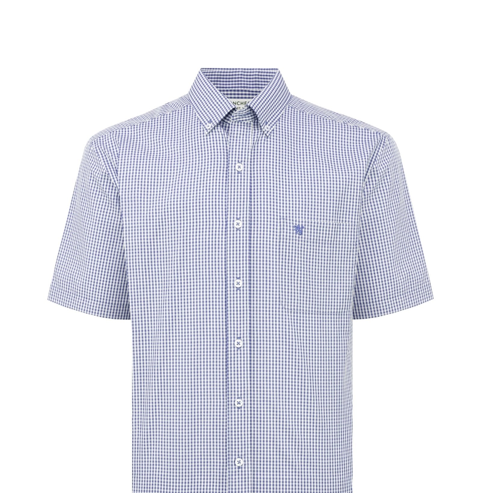 Manchester Camisa Button Down Cuadritos Vichy - Manga Corta - Manchester