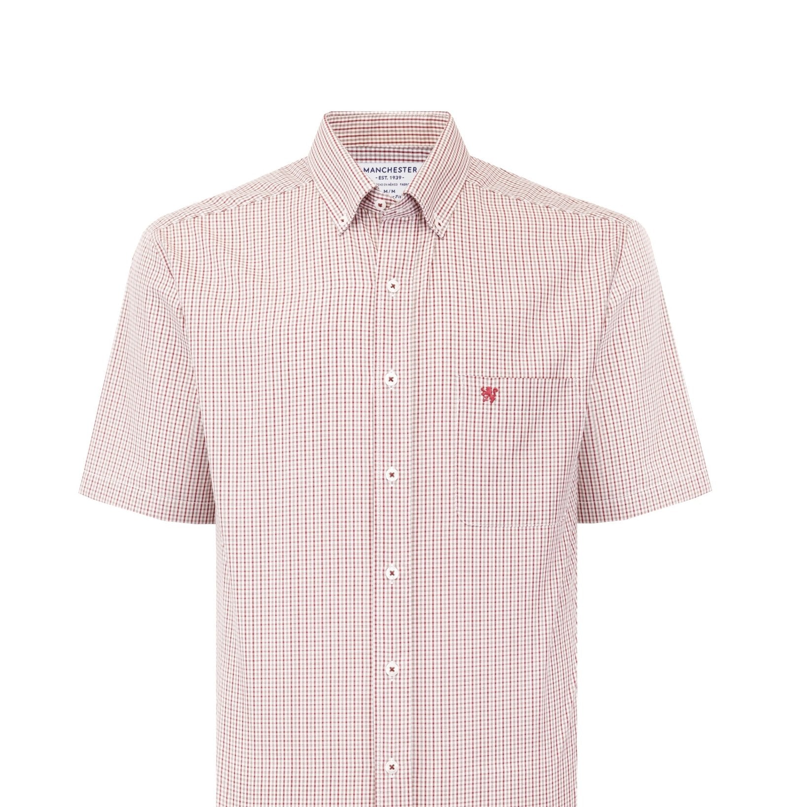 Manchester Camisa Button Down Cuadros - Manga Corta - Manchester