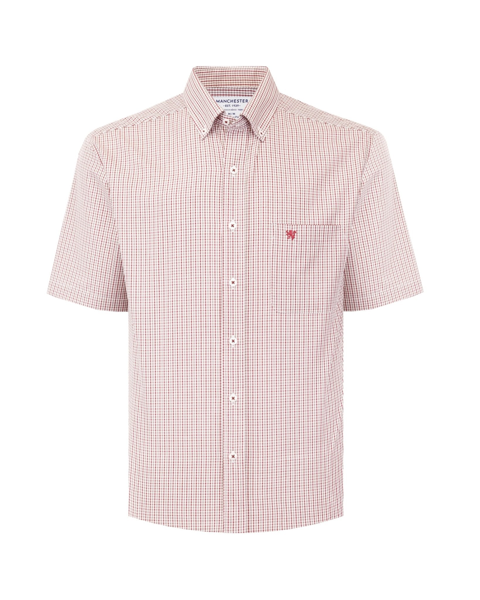 Manchester Camisa Button Down Cuadros - Manga Corta - Manchester