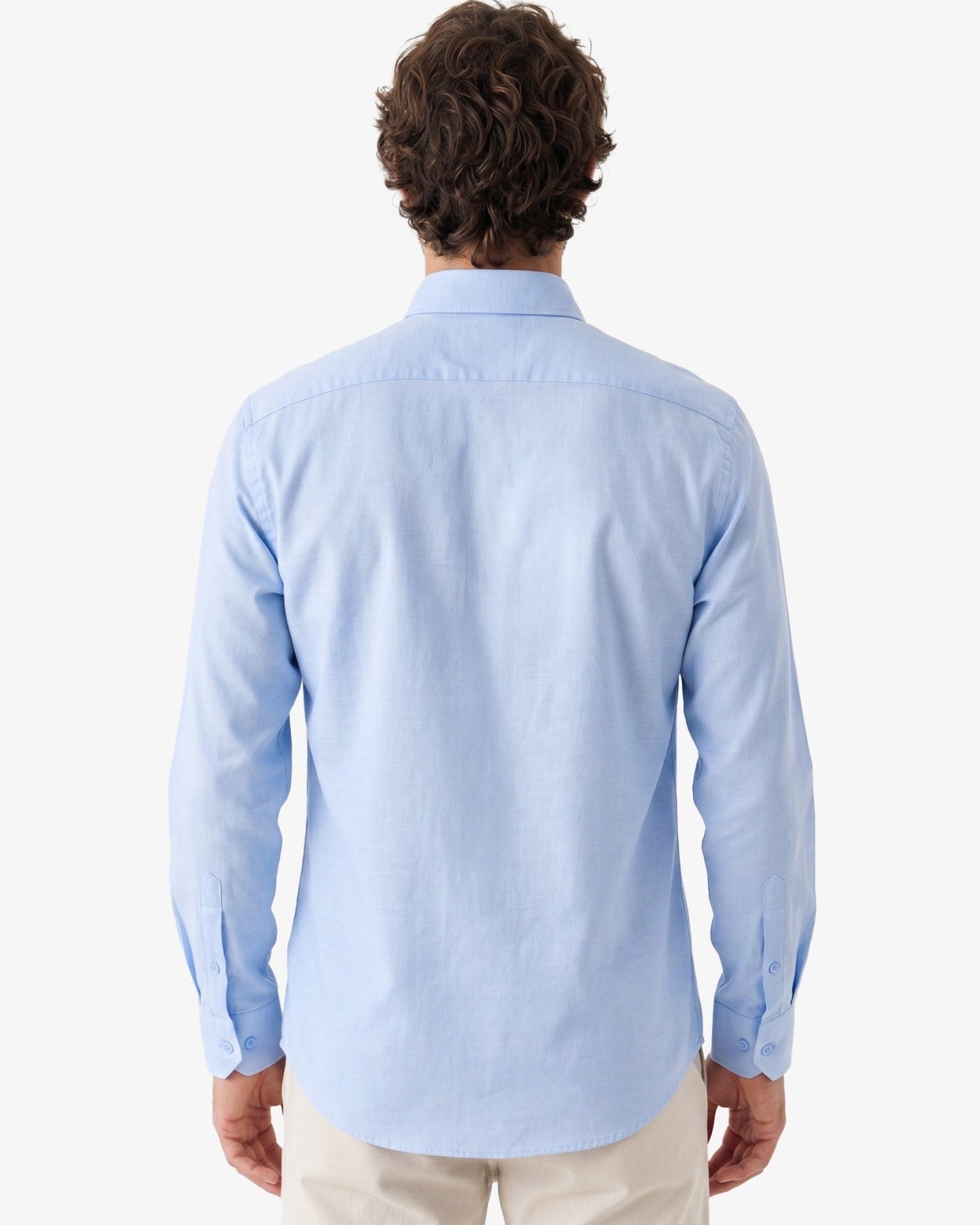 Manchester Camisa Casual Algodón y Poliéster color cielo para hombre