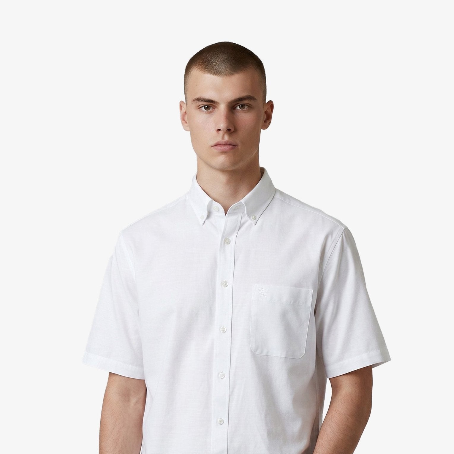 Manchester Camisa Casual Algodón y Poliéster color blanco para hombre
