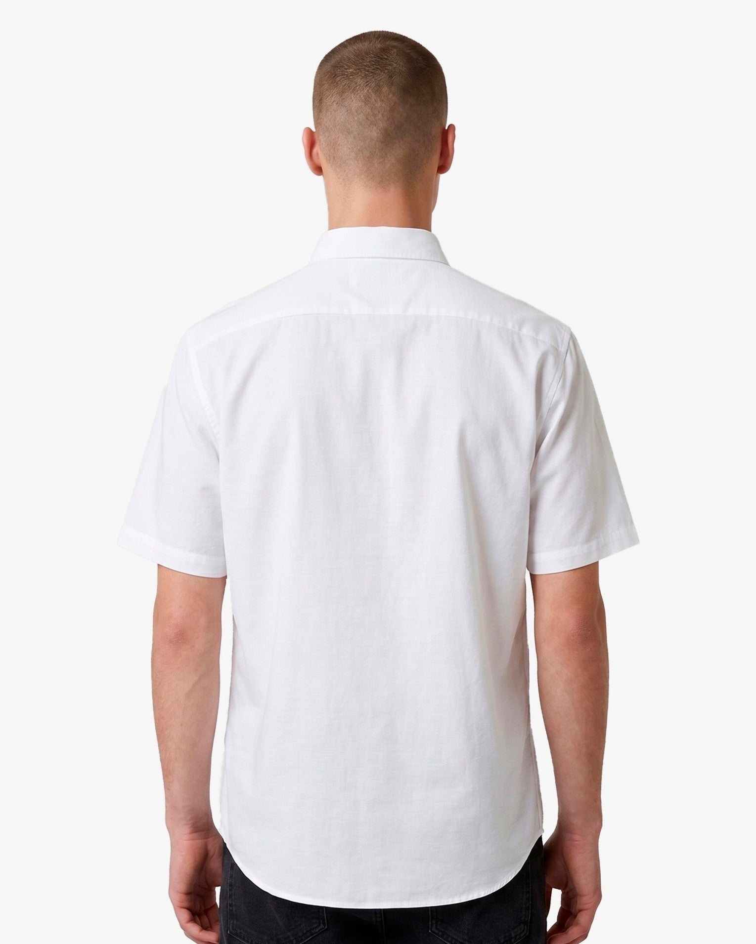 Manchester Camisa Casual Algodón y Poliéster color blanco para hombre
