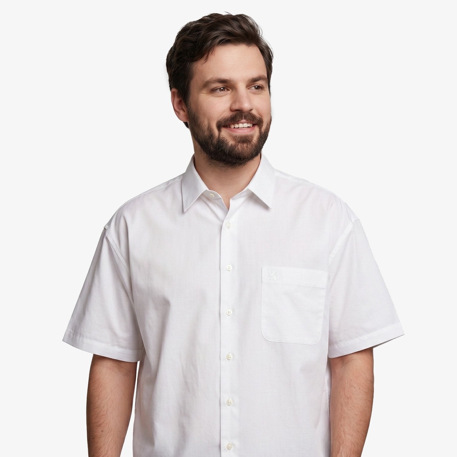 Manchester Camisa Casual Big and Tall Algodón y Poliéster Manga Corta - Manchester