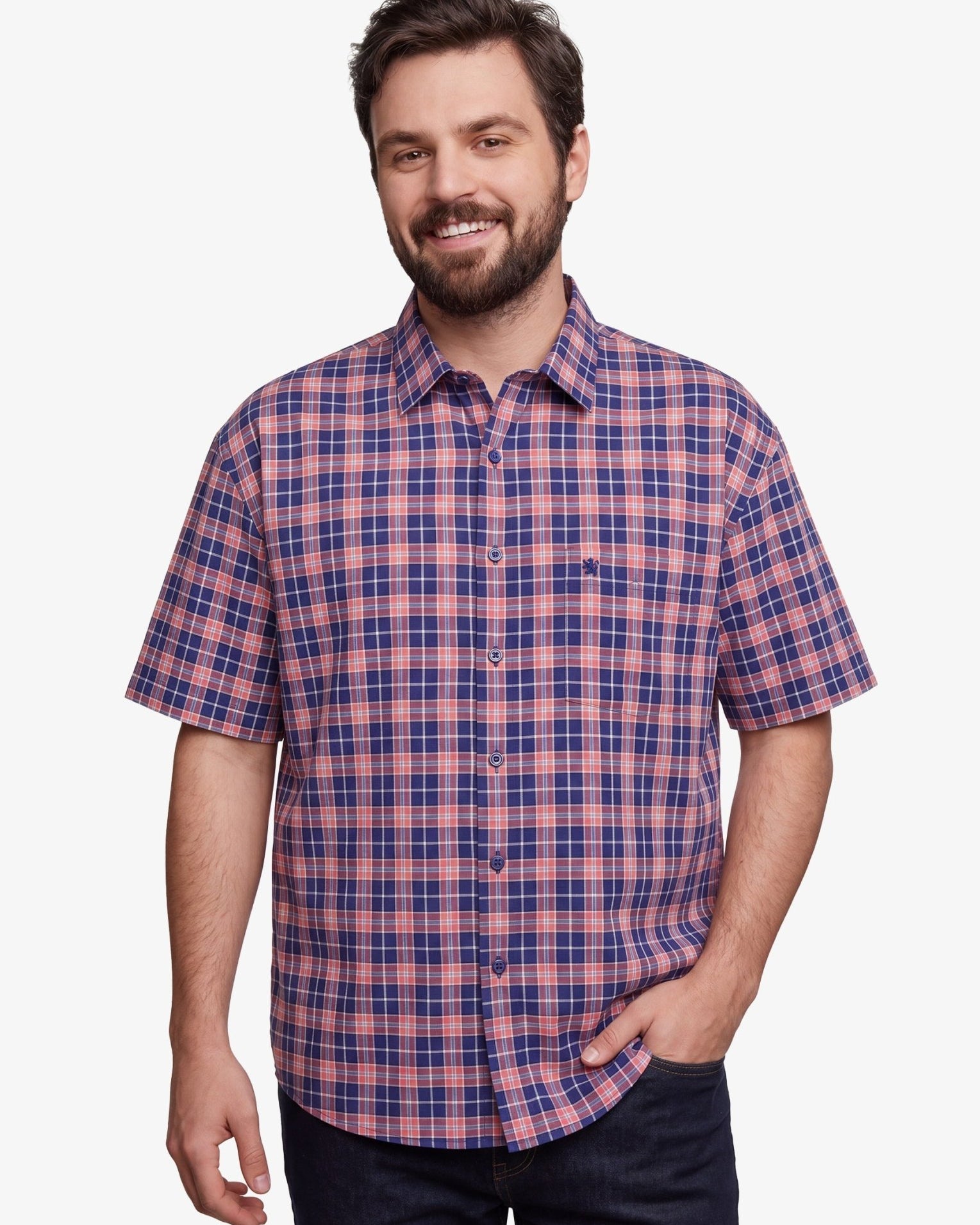 Manchester Camisa Casual Big & Tall 100% Algodón - Manchester