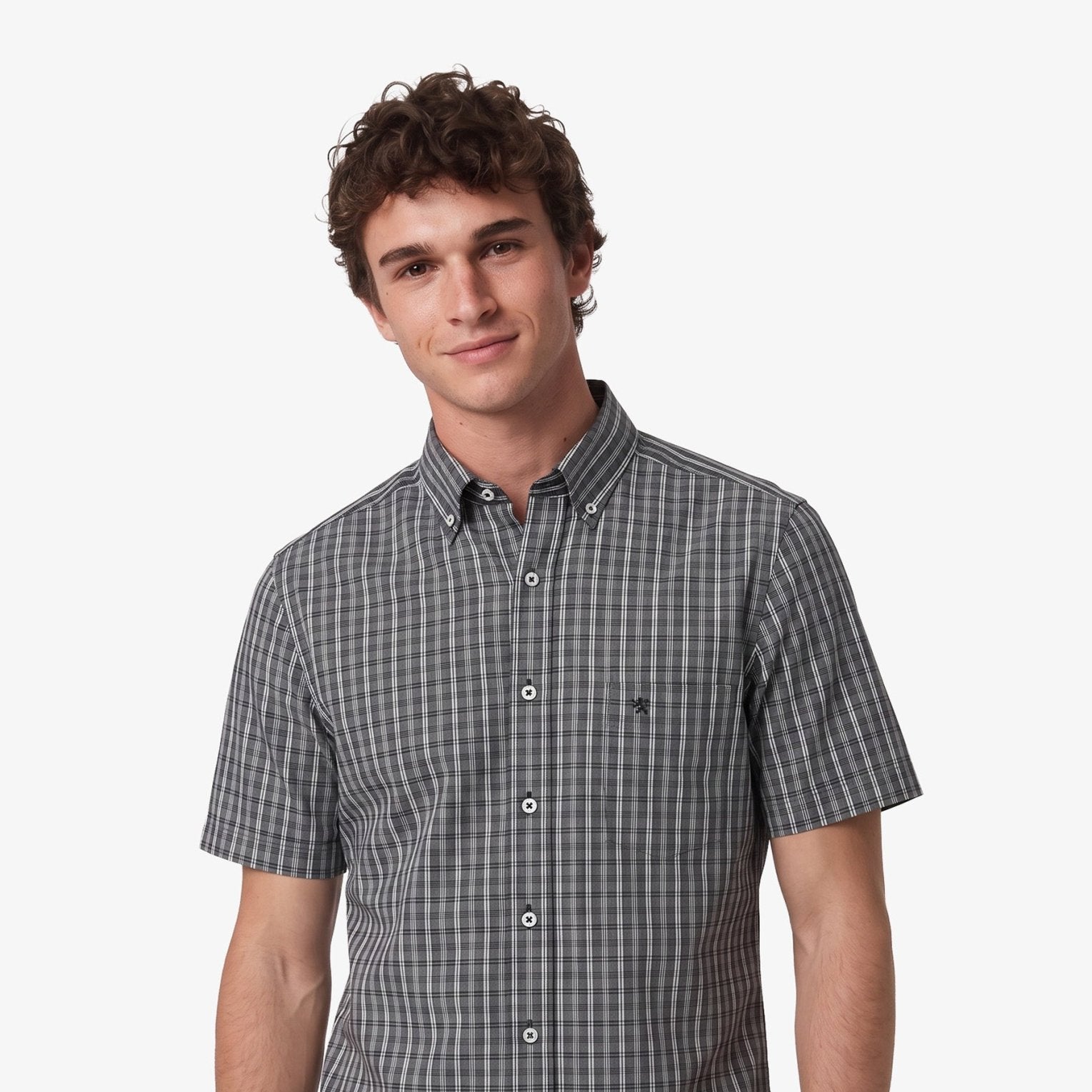 Manchester Camisa Casual Button Down - Manga Corta - Manchester