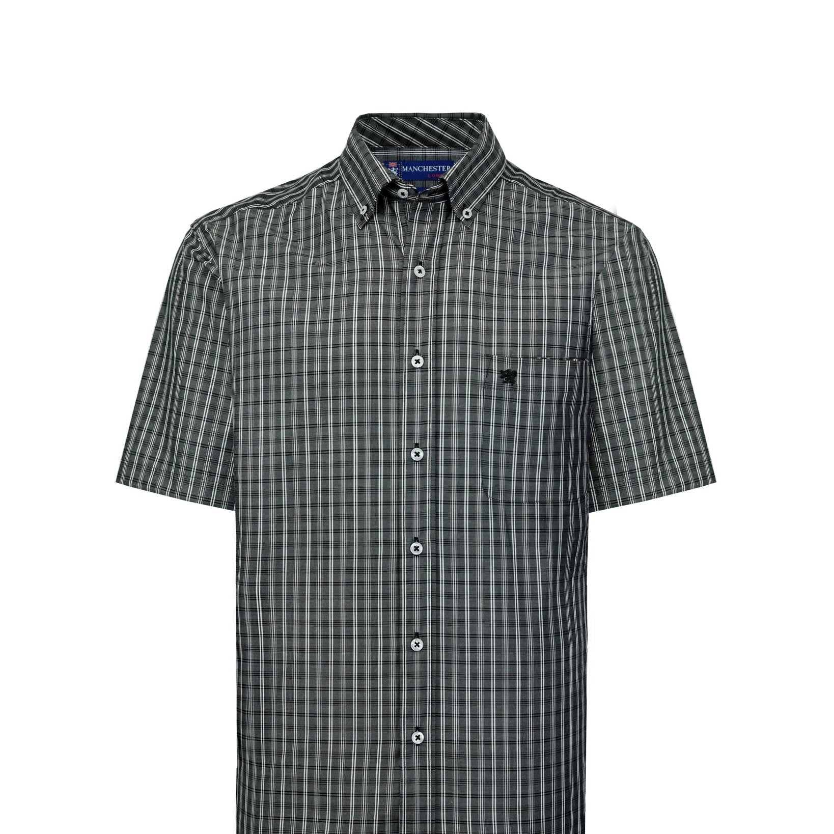 Manchester Camisa Casual Button Down - Manga Corta - Manchester