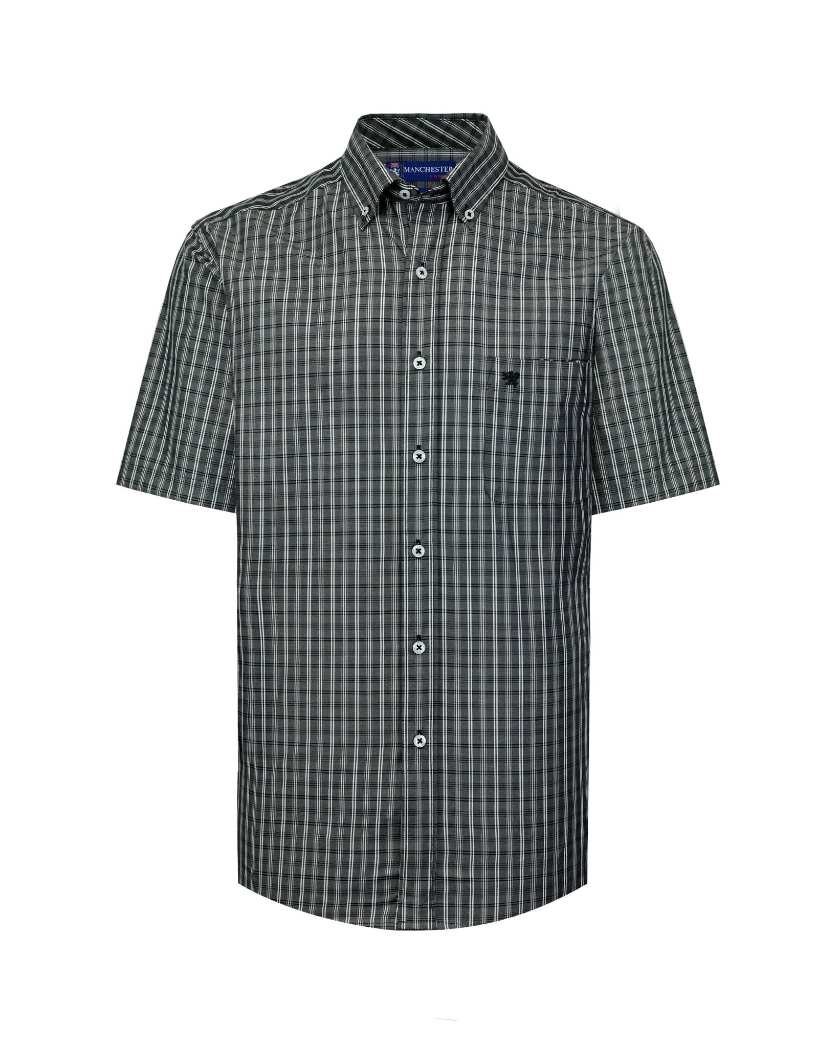 Manchester Camisa Casual Button Down - Manga Corta - Manchester