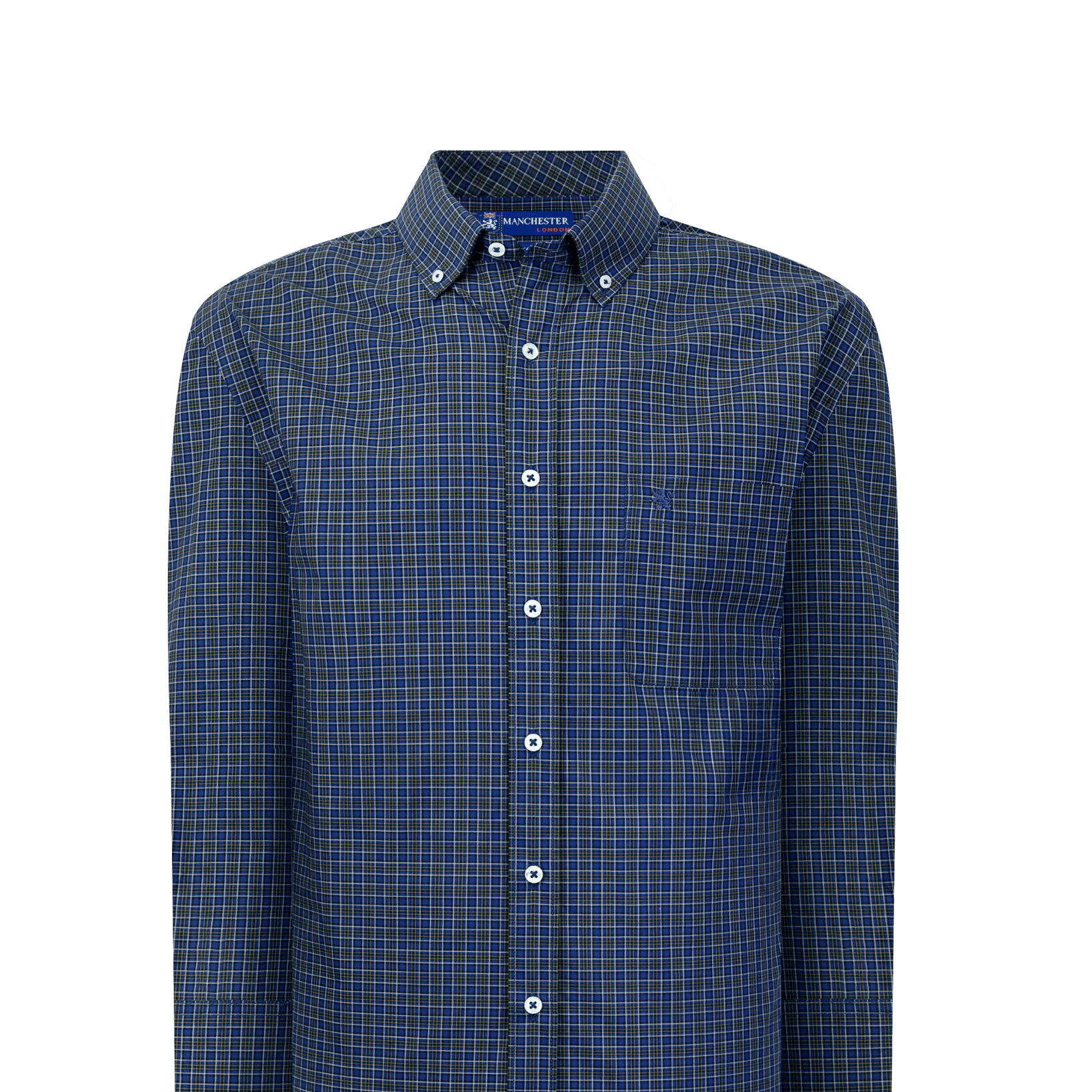 Manchester Camisa Casual Button Down Mezcla Algodón - Poliéster - Manchester