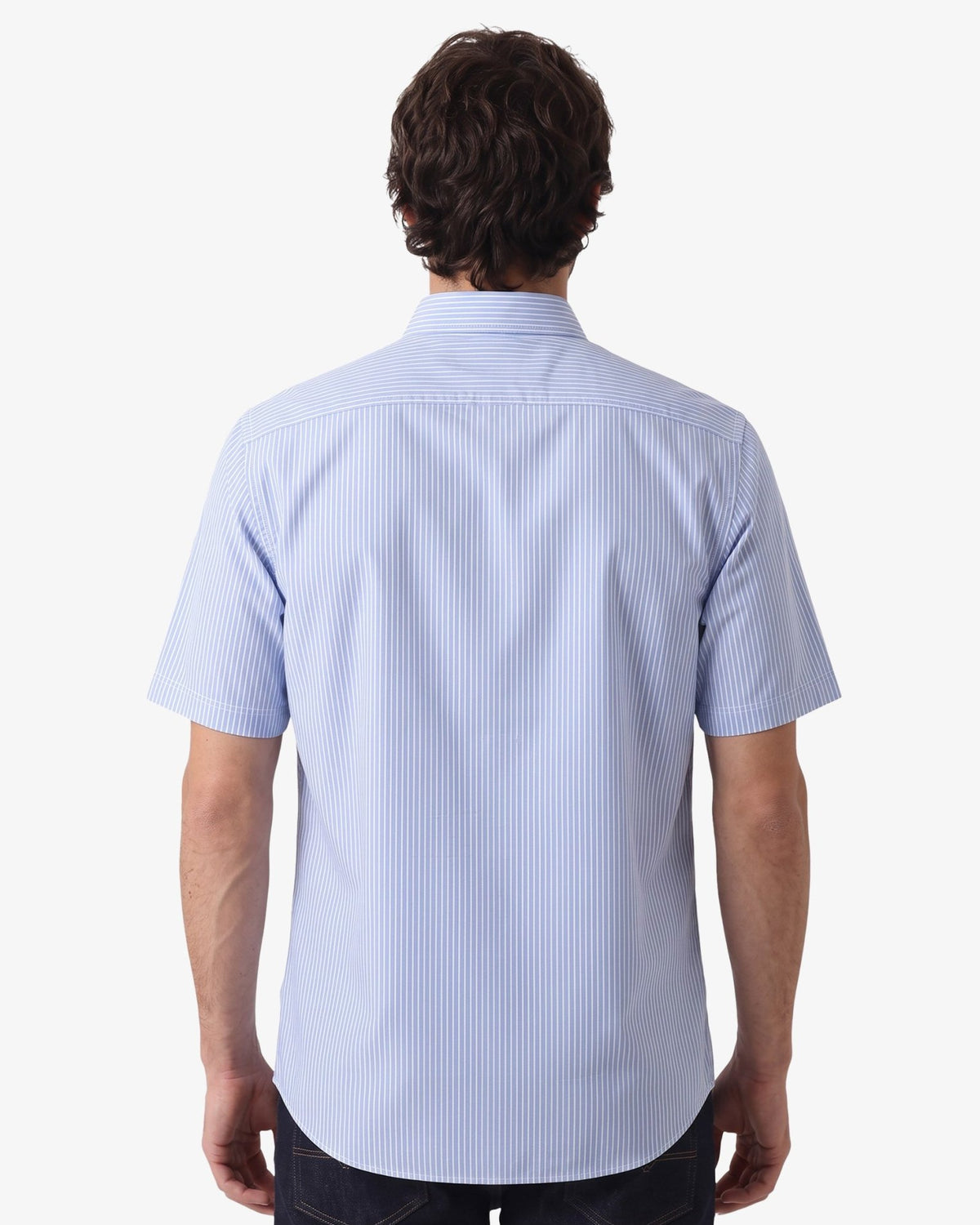 Manchester Camisa Casual Button Down Rayas Manga Corta - Manchester