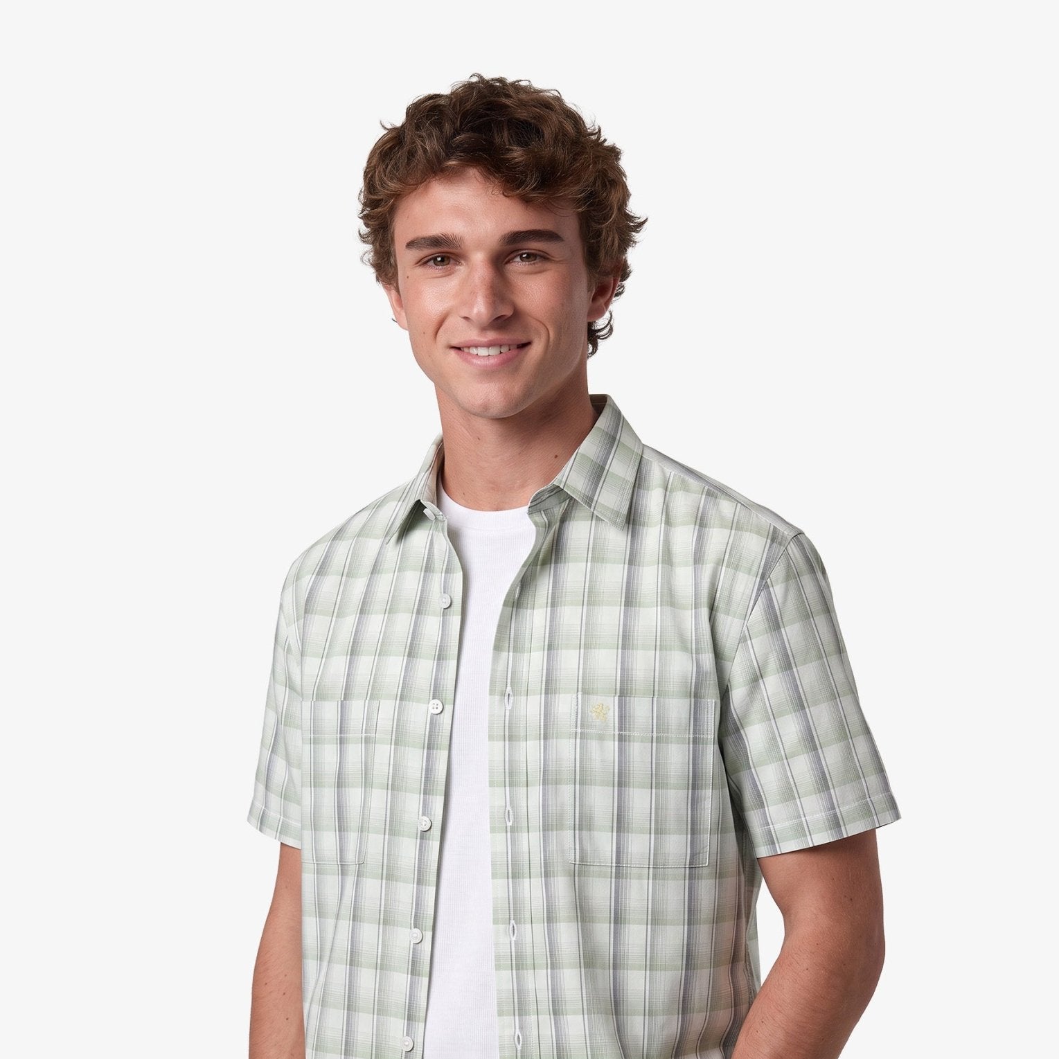 Manchester Camisa Casual Cuadrado Algodón-Poliéster Manga Corta - Manchester