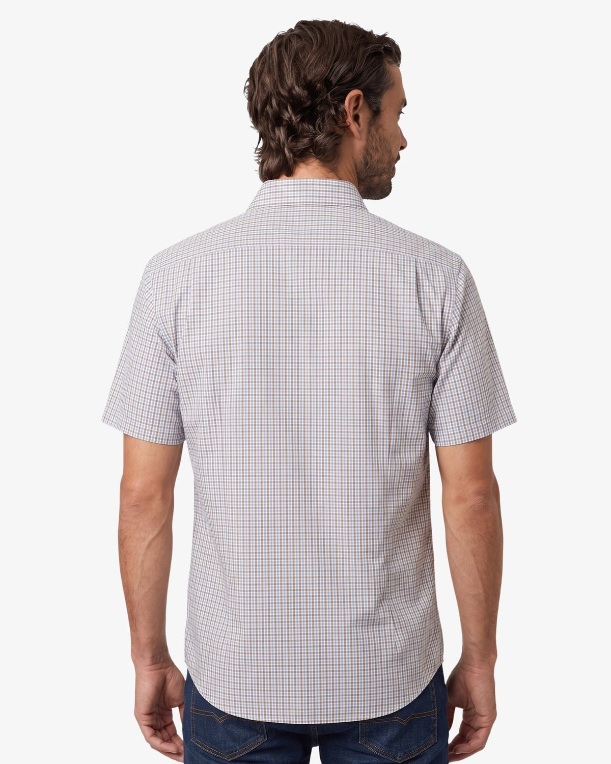 Manchester Camisa Casual Cuadro Tattersall Un Bolsillo - Manchester