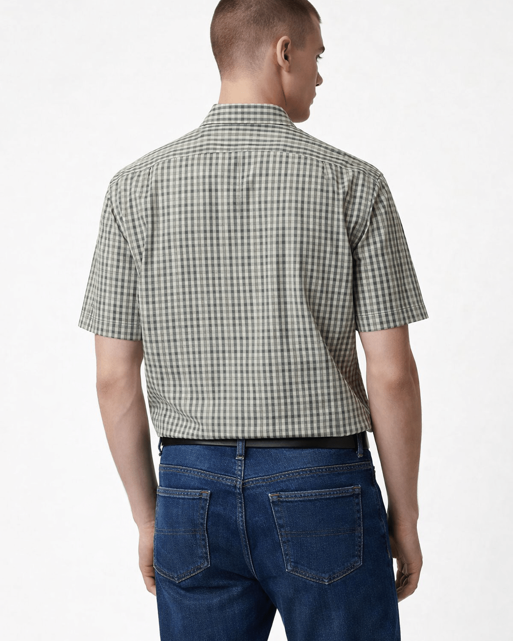 Manchester Camisa Casual Cuadros Algodón-Poliéster Manga Corta - Manchester