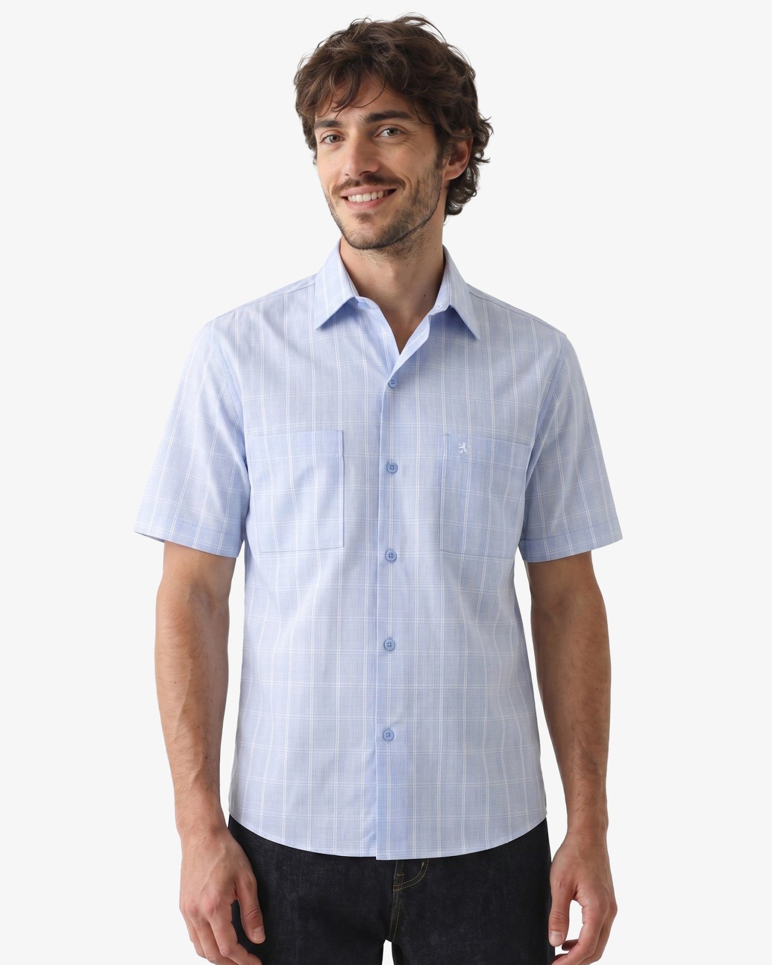 Manchester Camisa Casual Cuadros Dos Bolsillos - Manchester