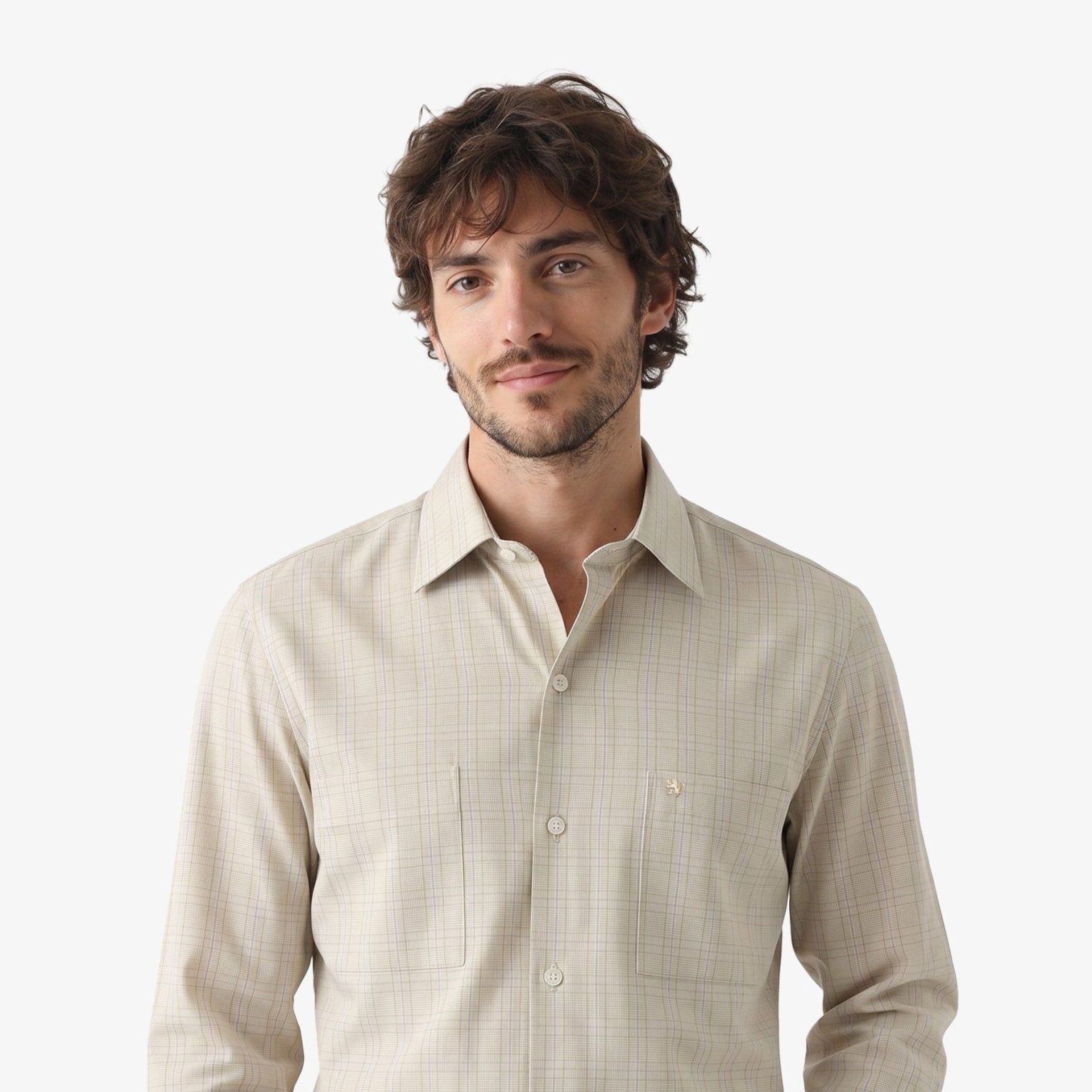 Manchester Camisa Casual Cuadros Dos Bolsillos Estilo Clásico - Manchester