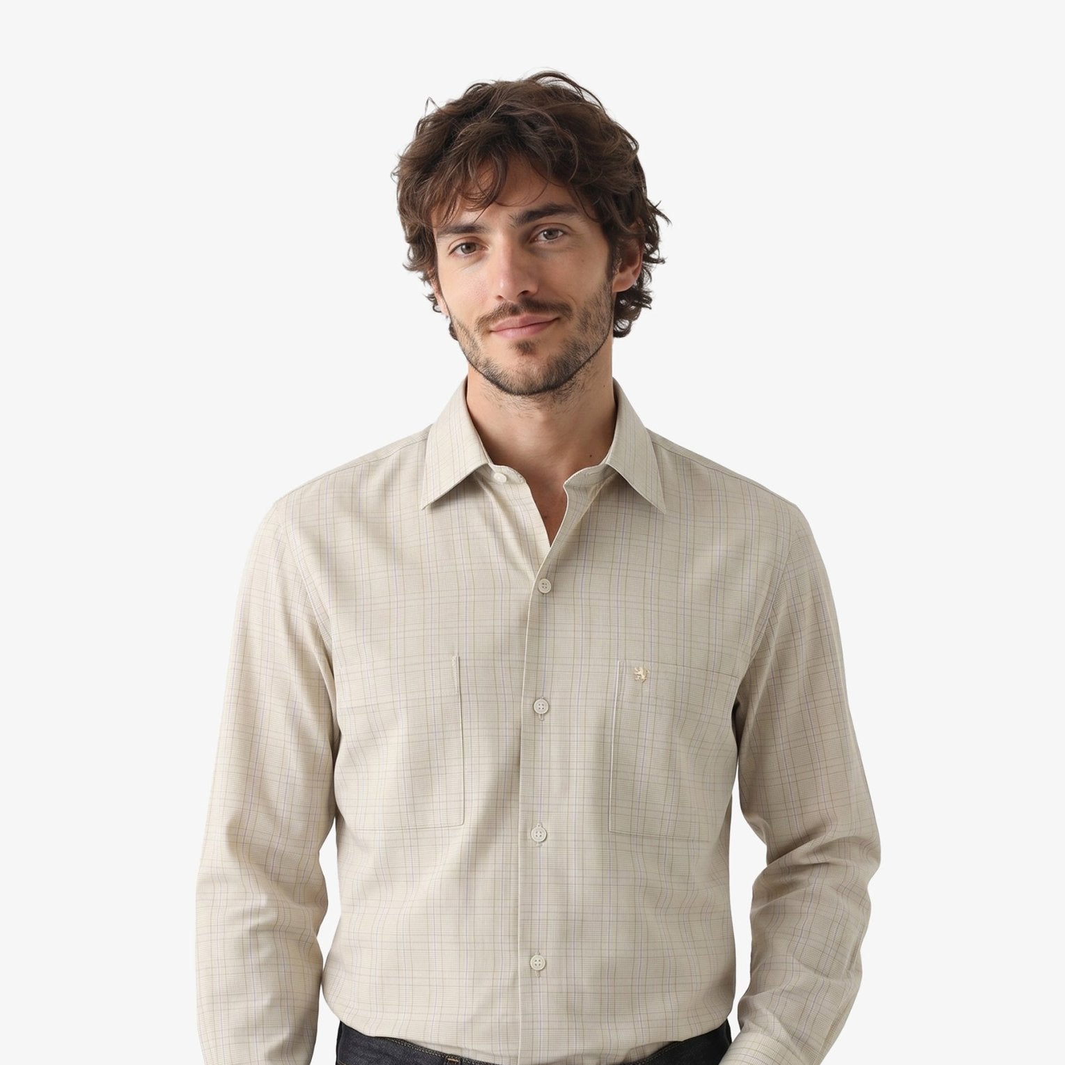 Manchester Camisa Casual Cuadros Dos Bolsillos Estilo Clásico - Manchester
