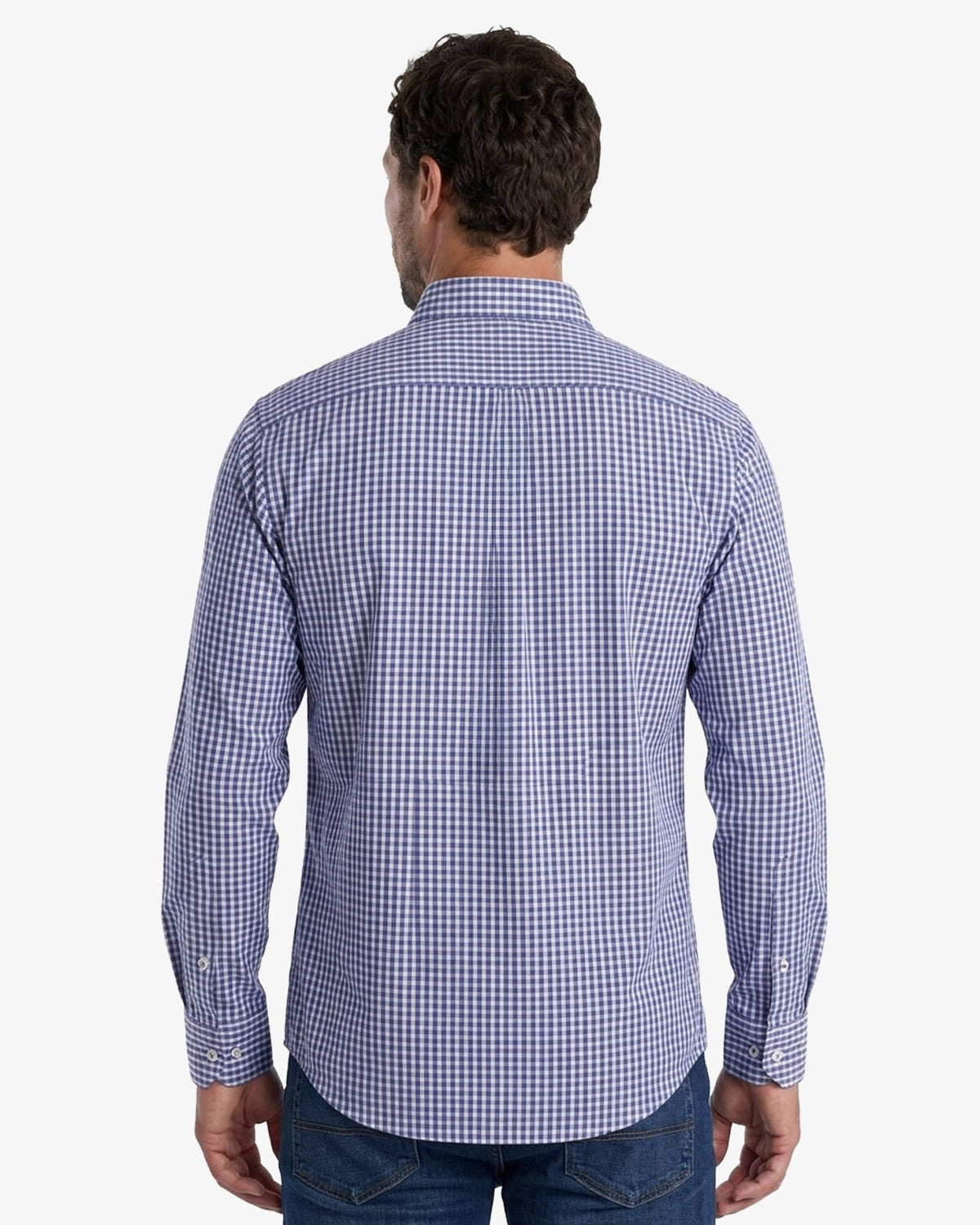 Manchester Camisa Casual Cuadros Gingham Manga Larga – Cuello Button-Down - Manchester