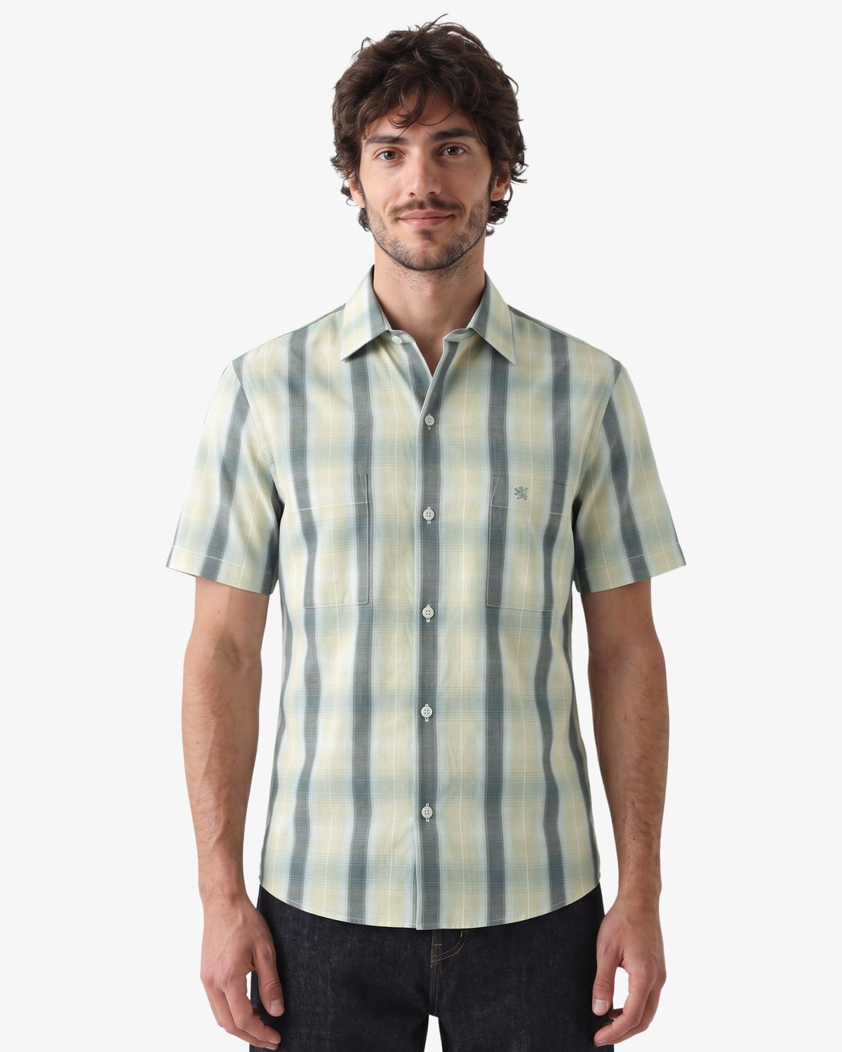 Manchester Camisa Casual Cuadros Un Bolsillo - Manchester