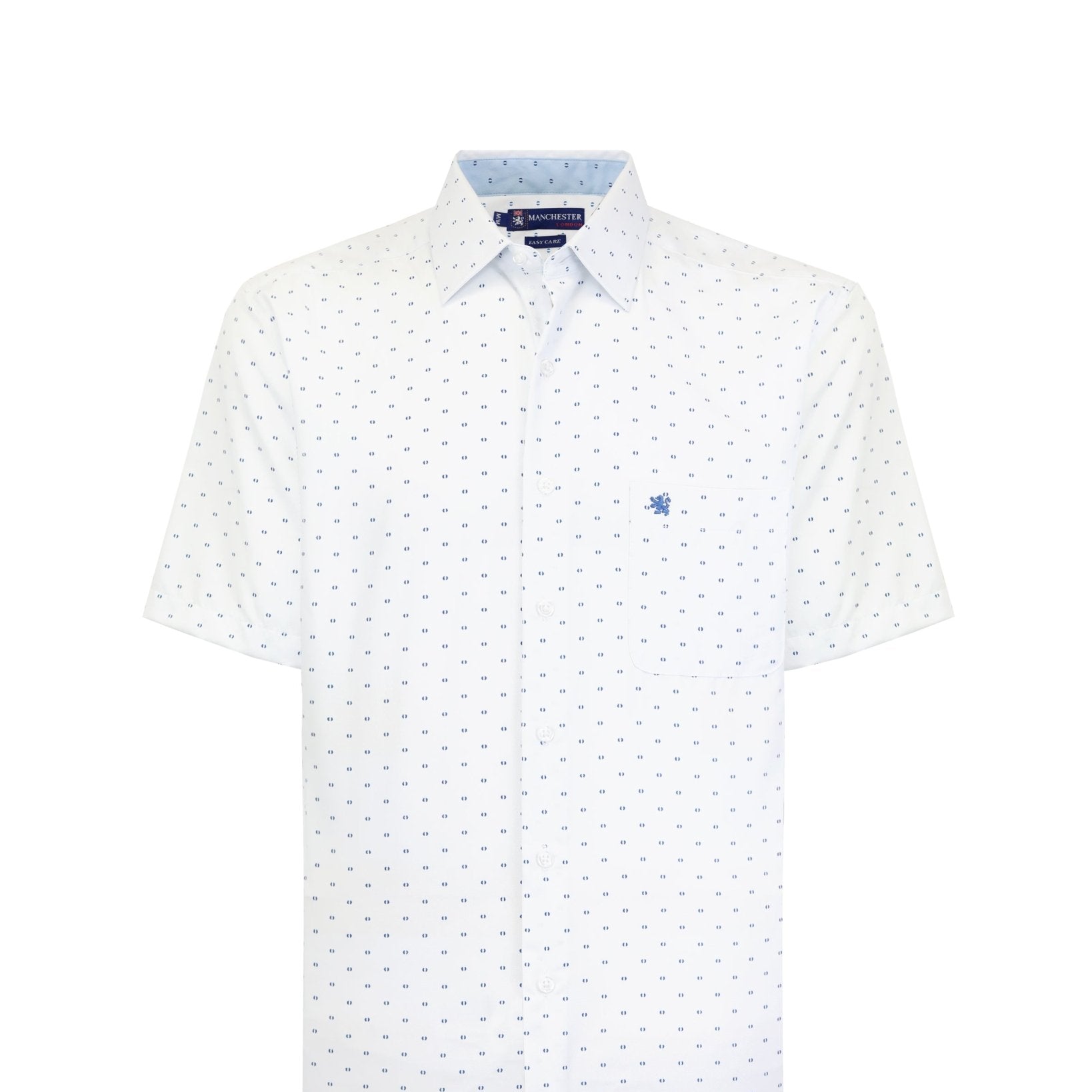 Manchester Camisa Casual de Algodón y Poliéster con Estampado de Lunares - Manchester