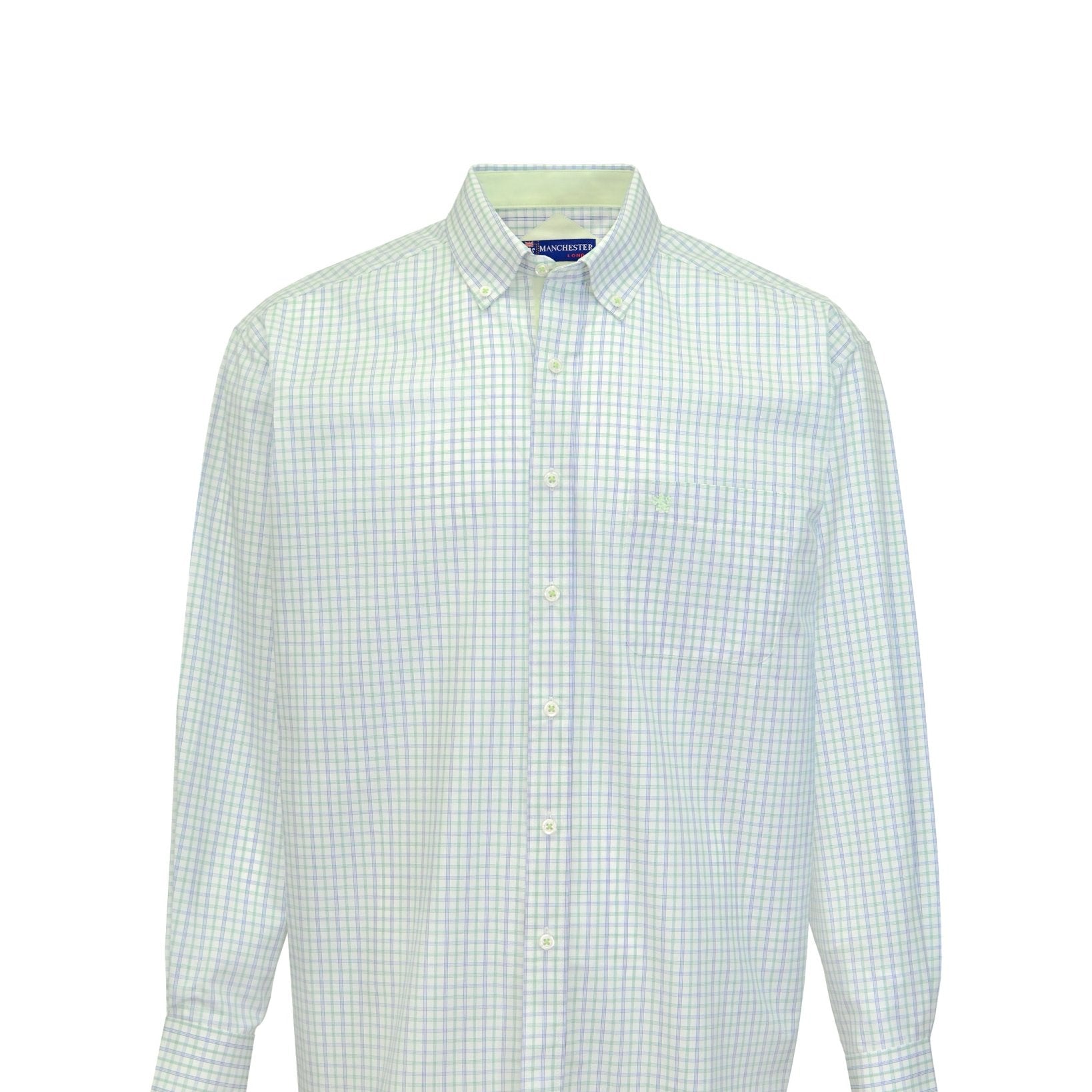 Manchester Camisa Casual de Lineas Cuello Button Down - Manga Larga - Manchester