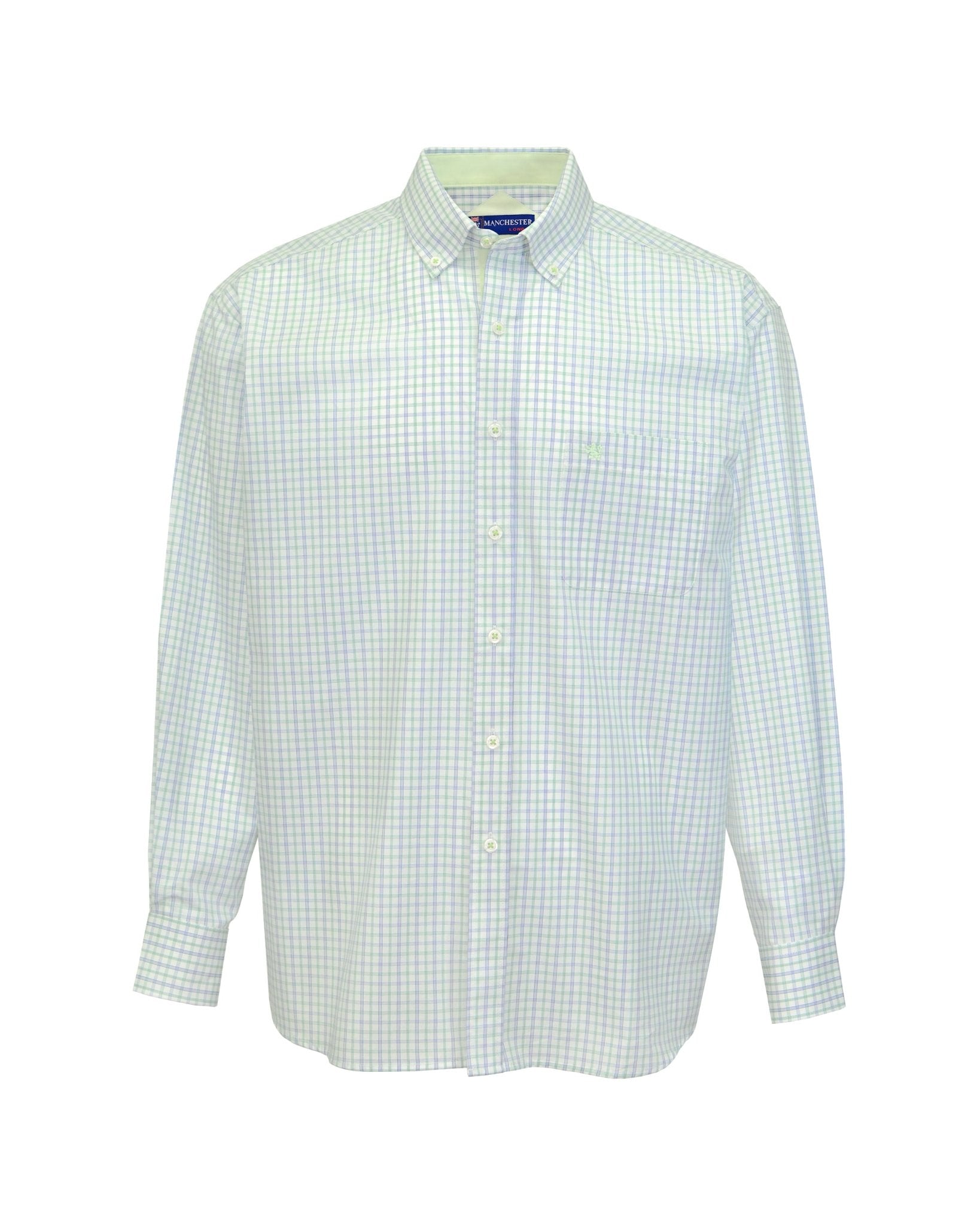 Manchester Camisa Casual de Lineas Cuello Button Down - Manga Larga - Manchester