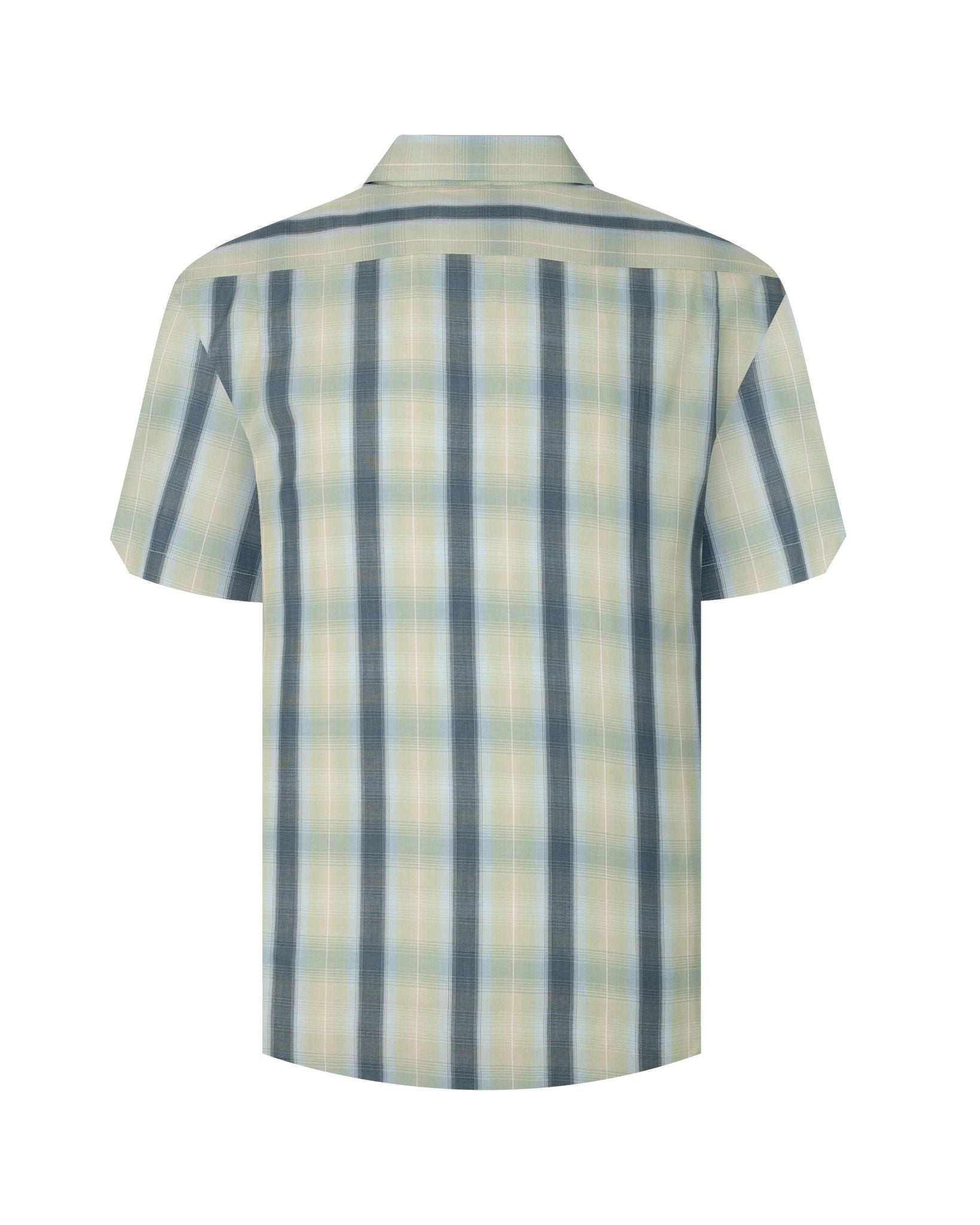 Manchester Camisa Casual Doble Bolsillo de Cuadros Difuminados - Manchester